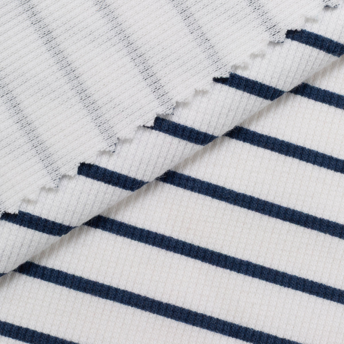 COTTON RIB KNIT FABRIC WITH ELASTANE - SPORT STRIPES VARIANT B - 240 GSM