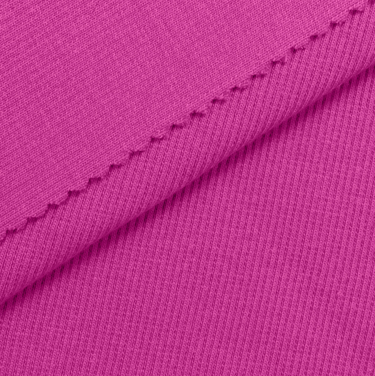COTTON RIB KNIT FABRIC WITH ELASTANE - AMARANTH PINK - 280 GSM