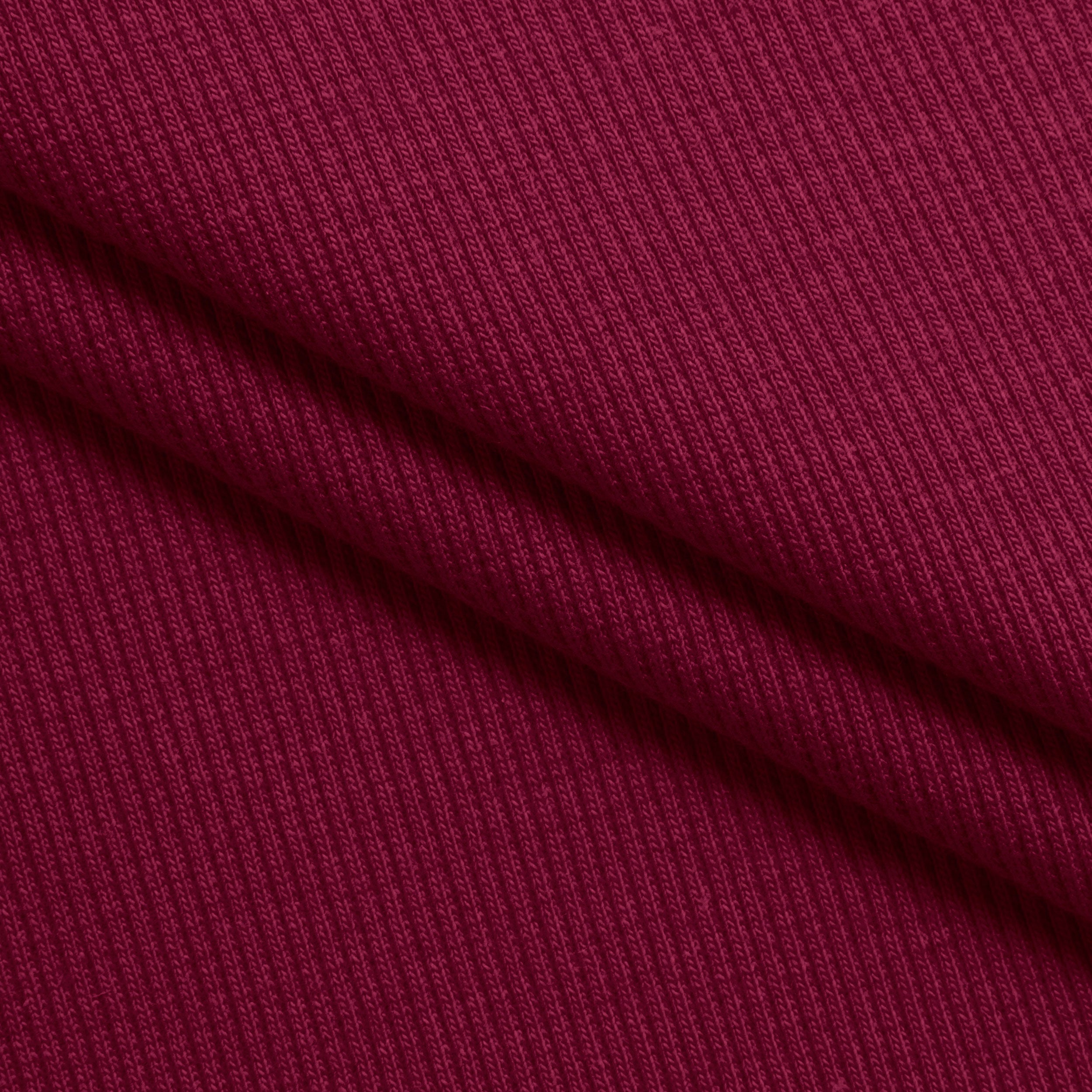 COTTON RIB KNIT FABRIC WITH ELASTANE - BURGUNDY - 280 GSM