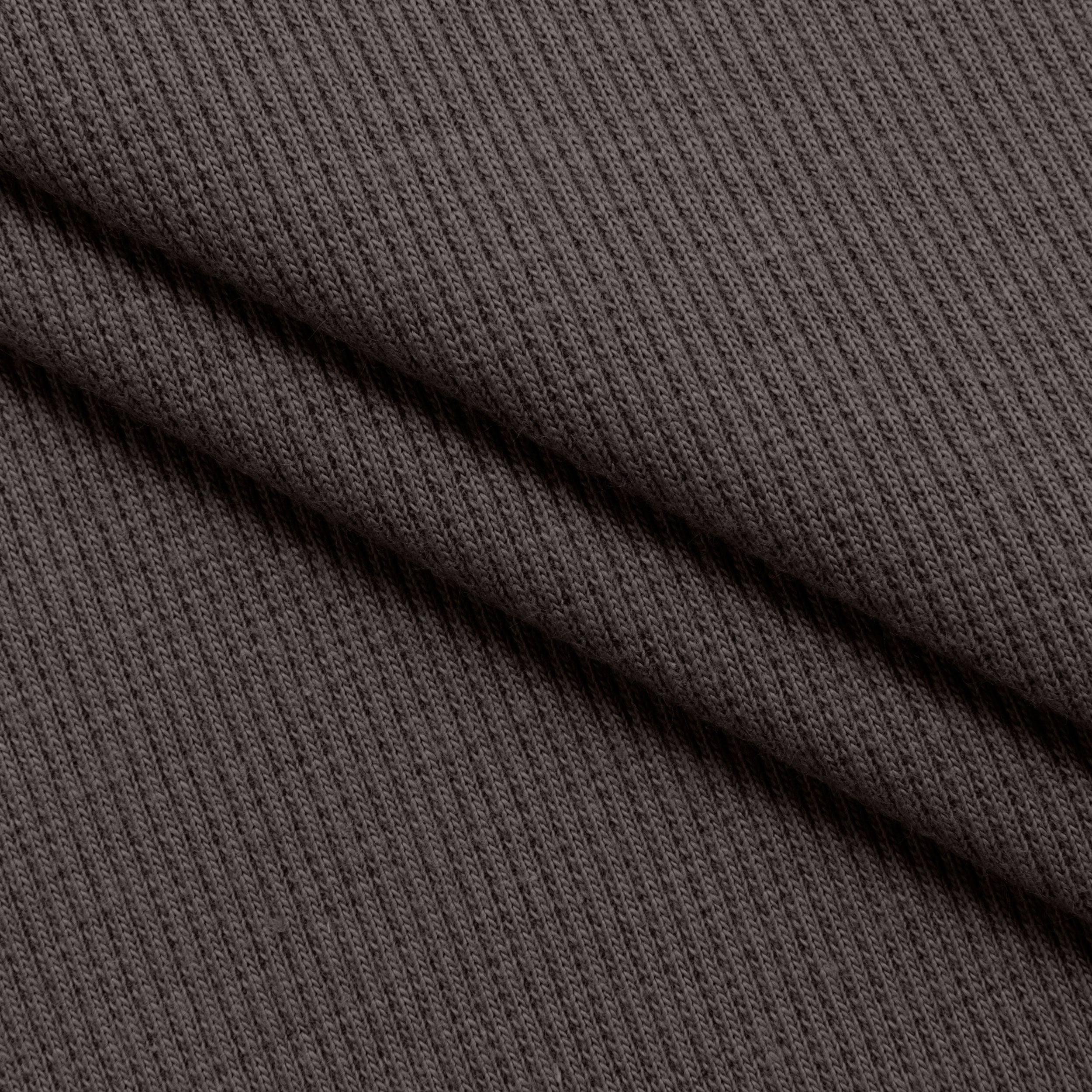 COTTON RIB KNIT FABRIC WITH ELASTANE - BROWN - 280 GSM