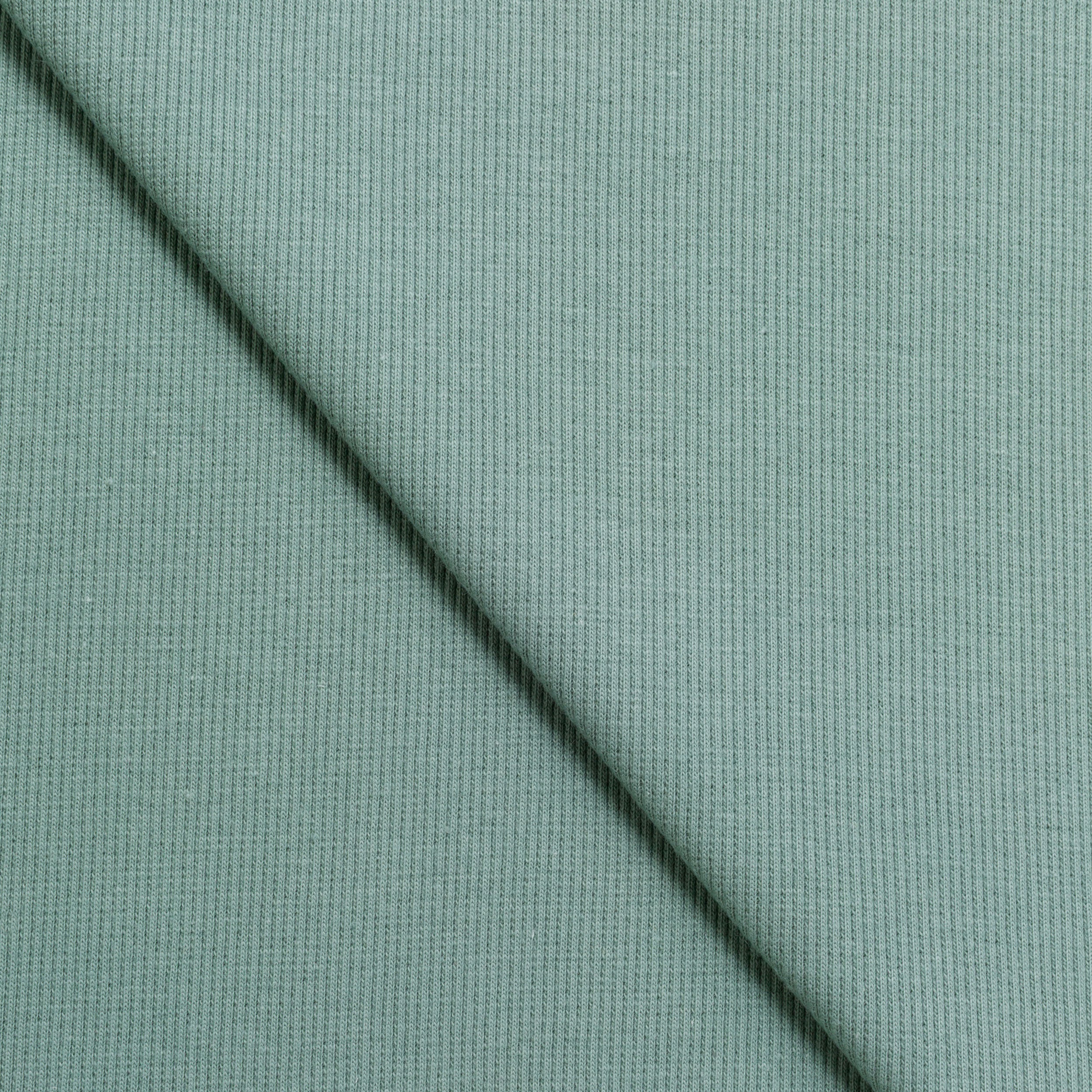 COTTON RIB KNIT FABRIC WITH ELASTANE - CACTUS GREEN - 280 GSM