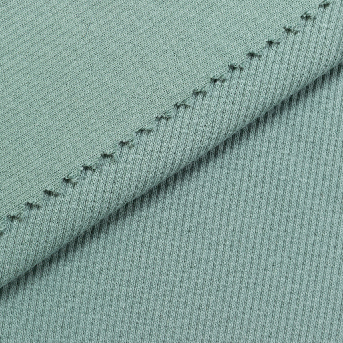 COTTON RIB KNIT FABRIC WITH ELASTANE - CACTUS GREEN - 280 GSM