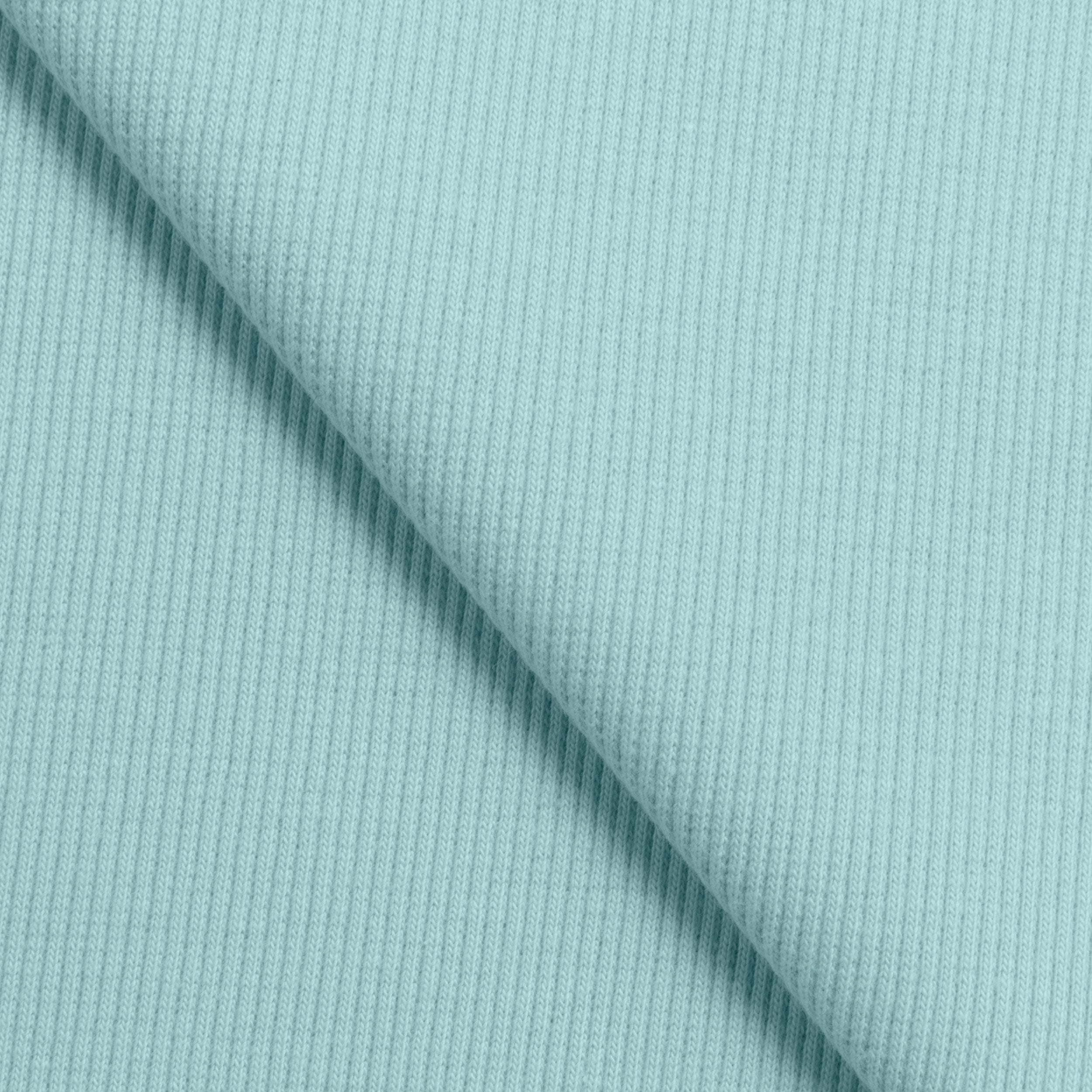 COTTON RIB KNIT FABRIC WITH ELASTANE - LAGOON TURQUOISE - 280 GSM