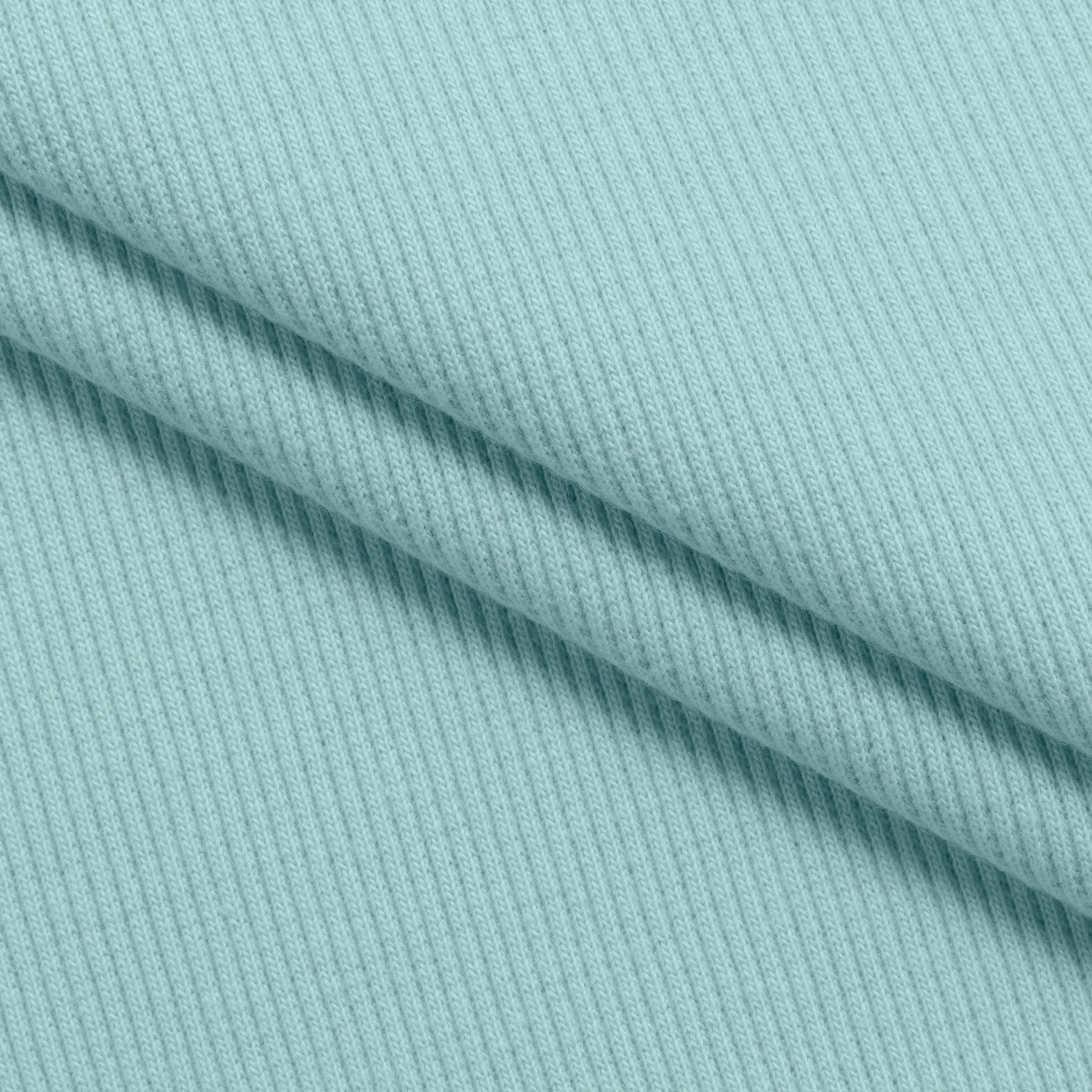 COTTON RIB KNIT FABRIC WITH ELASTANE - LAGOON TURQUOISE - 280 GSM