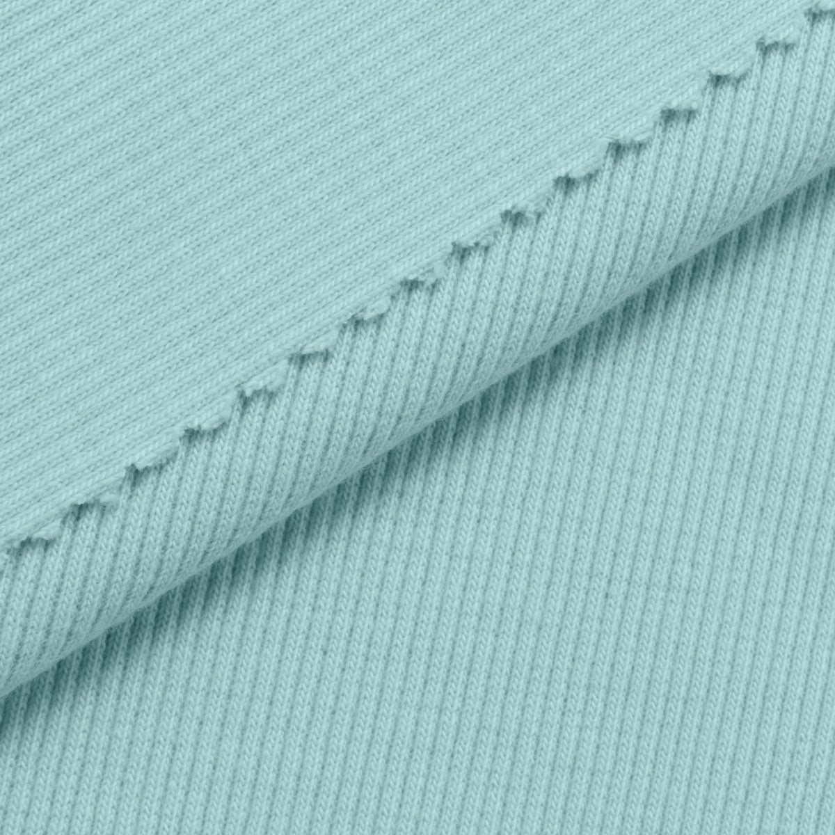 COTTON RIB KNIT FABRIC WITH ELASTANE - LAGOON TURQUOISE - 280 GSM