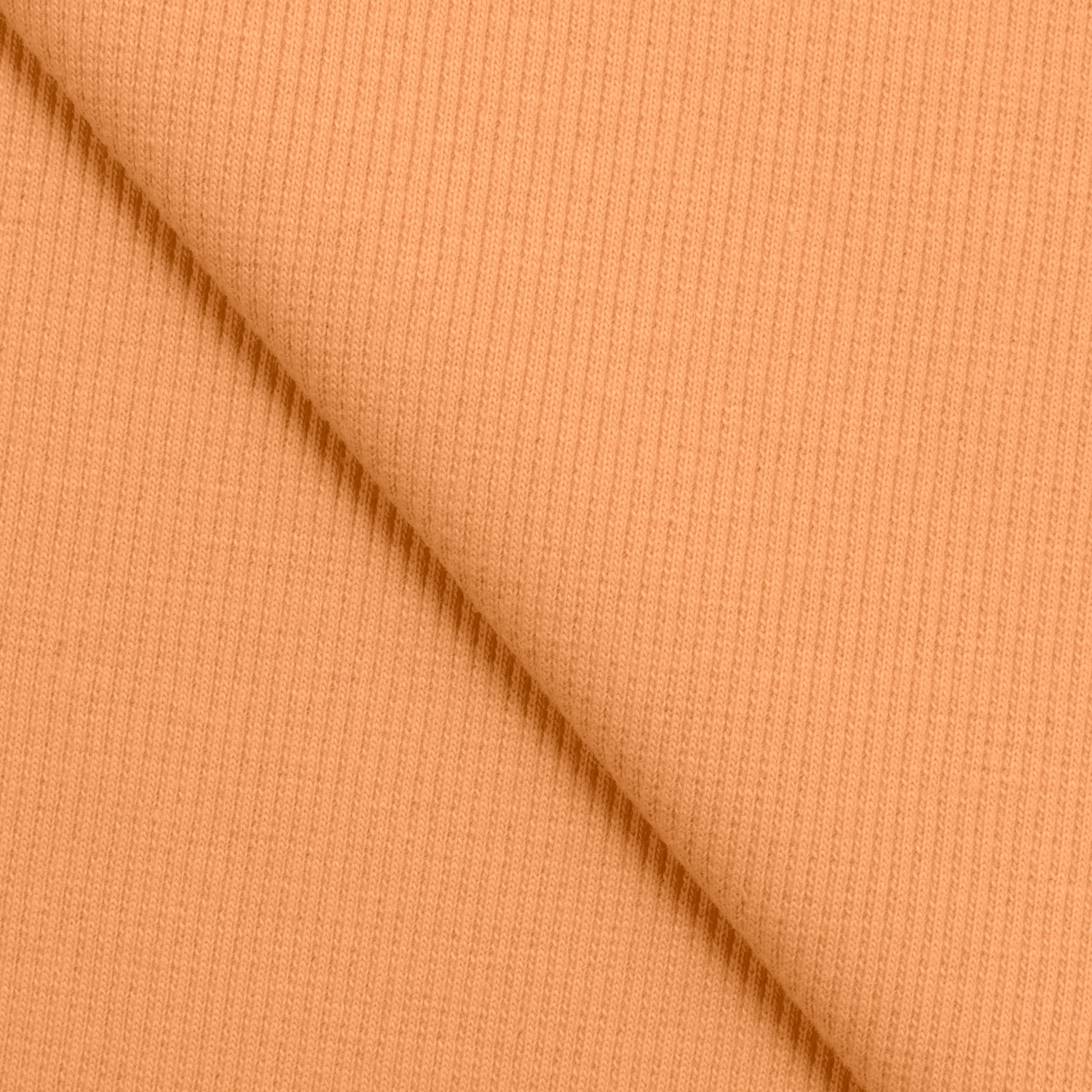 COTTON RIB KNIT FABRIC WITH ELASTANE - MELON - 280 GSM