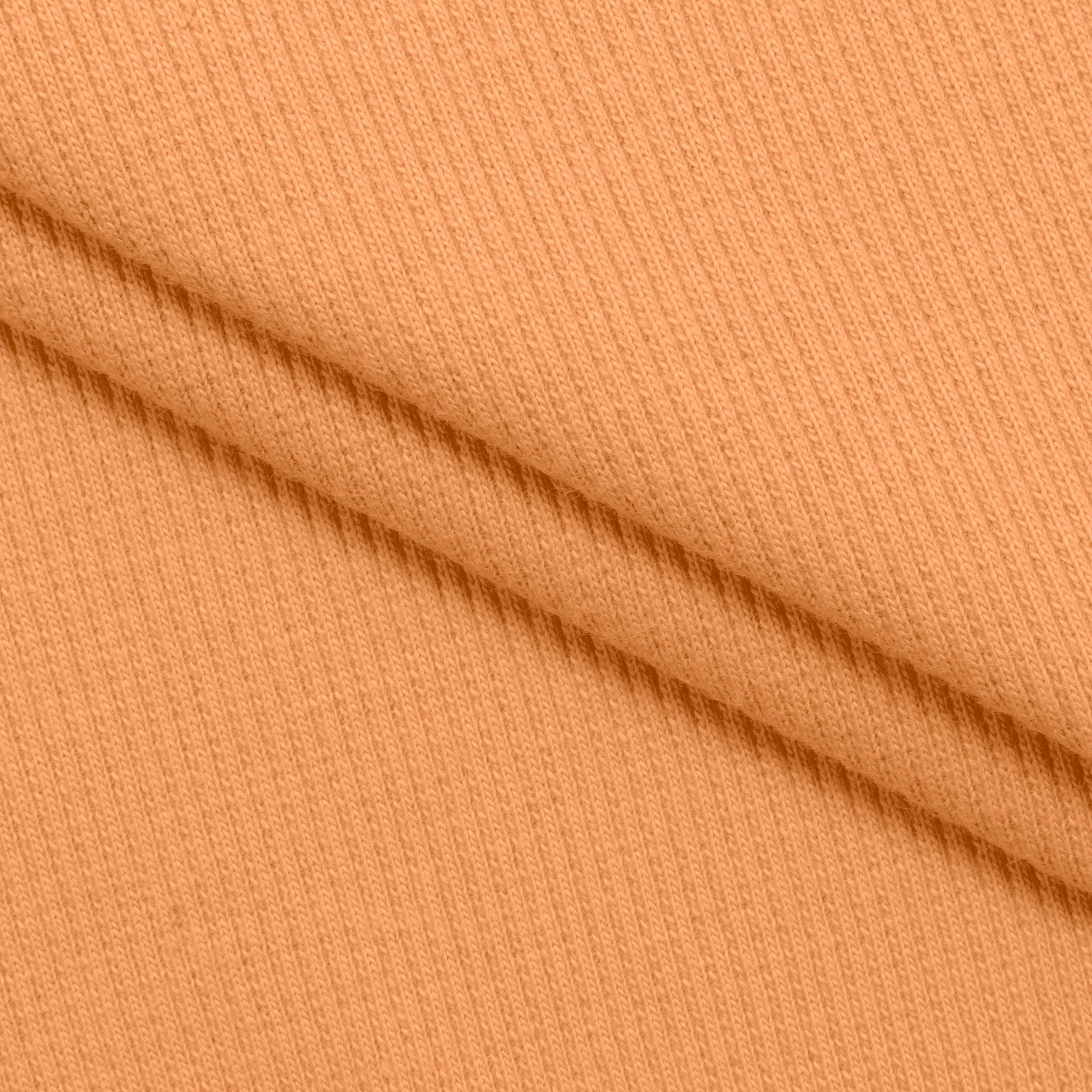 COTTON RIB KNIT FABRIC WITH ELASTANE - MELON - 280 GSM