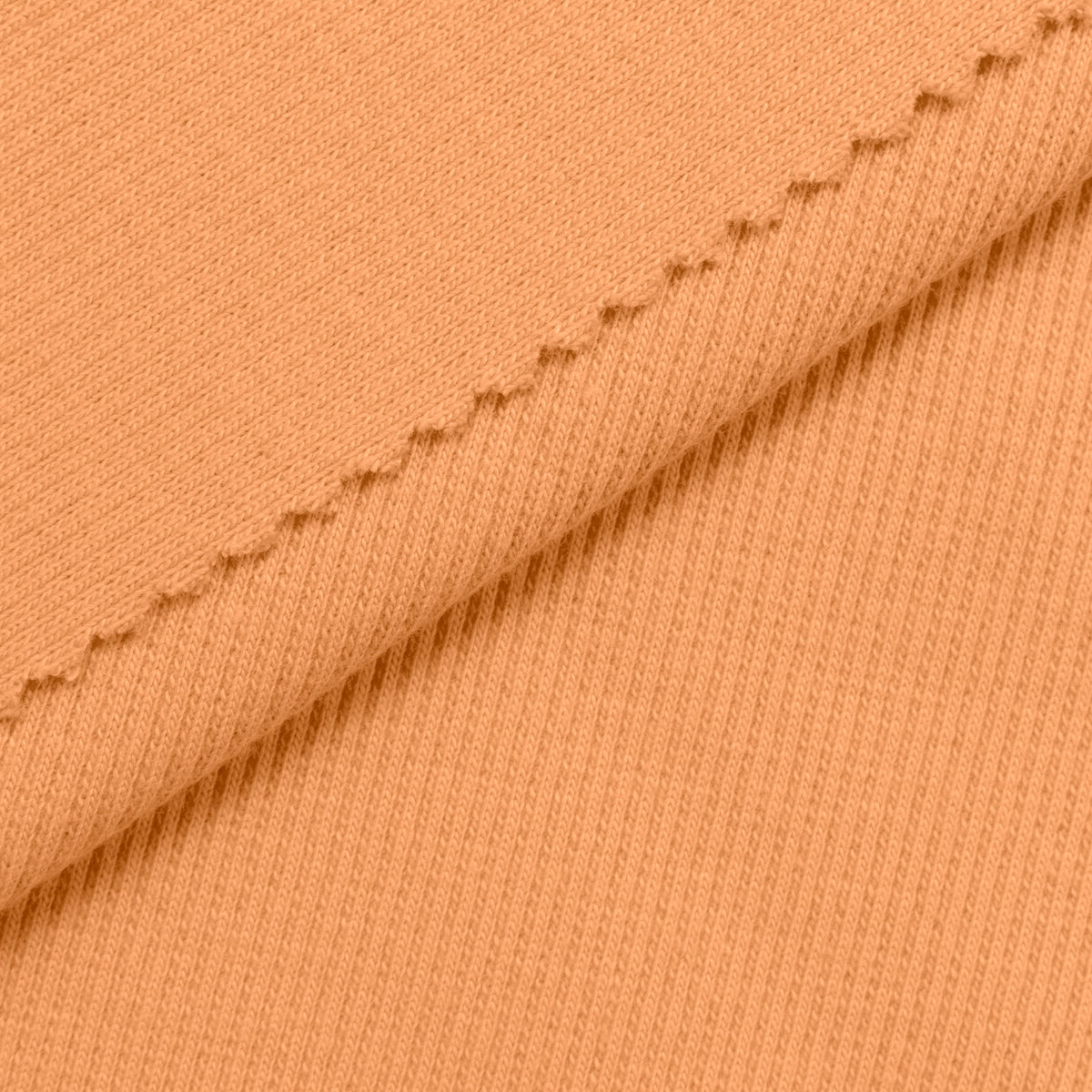 COTTON RIB KNIT FABRIC WITH ELASTANE - MELON - 280 GSM