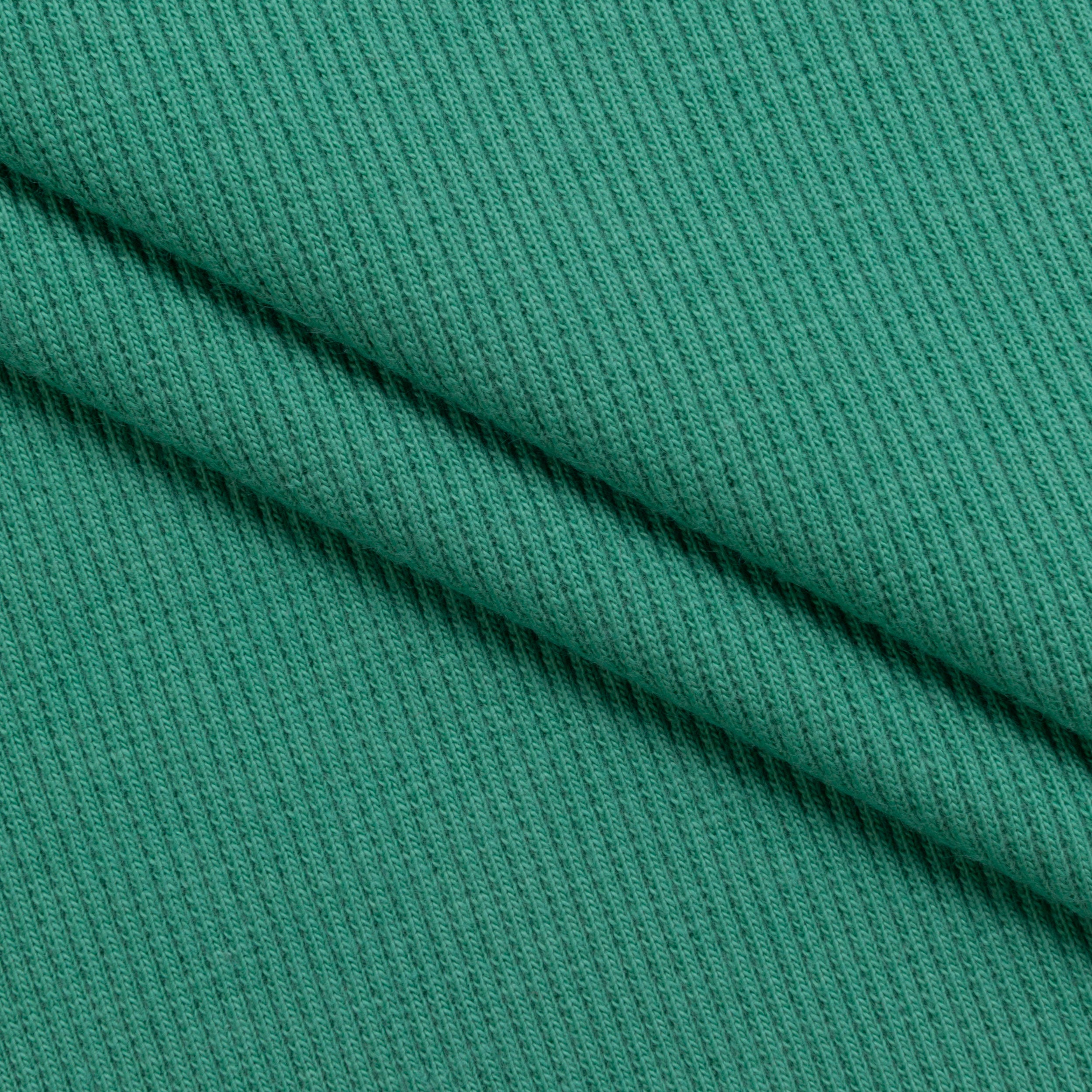 COTTON RIB KNIT FABRIC WITH ELASTANE - GREEN - 280 GSM