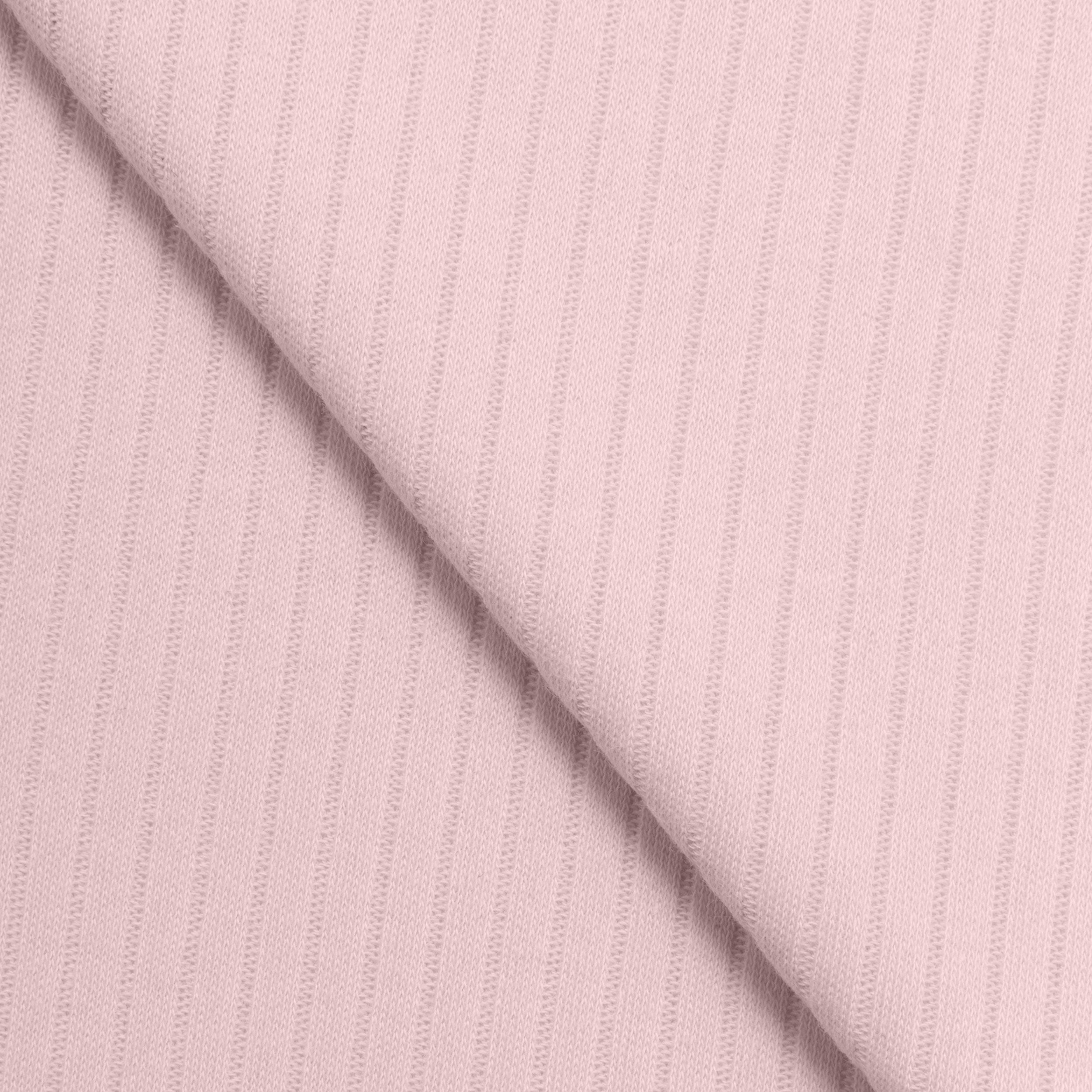 COTTON RIB KNIT FABRIC - LIGHT PINK - 170 GSM