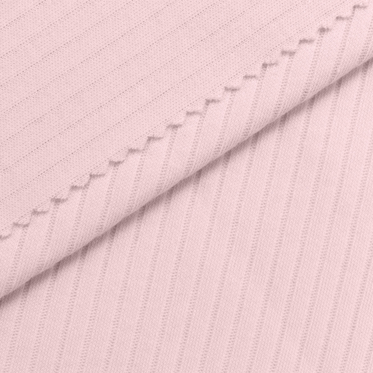 COTTON RIB KNIT FABRIC - LIGHT PINK - 170 GSM