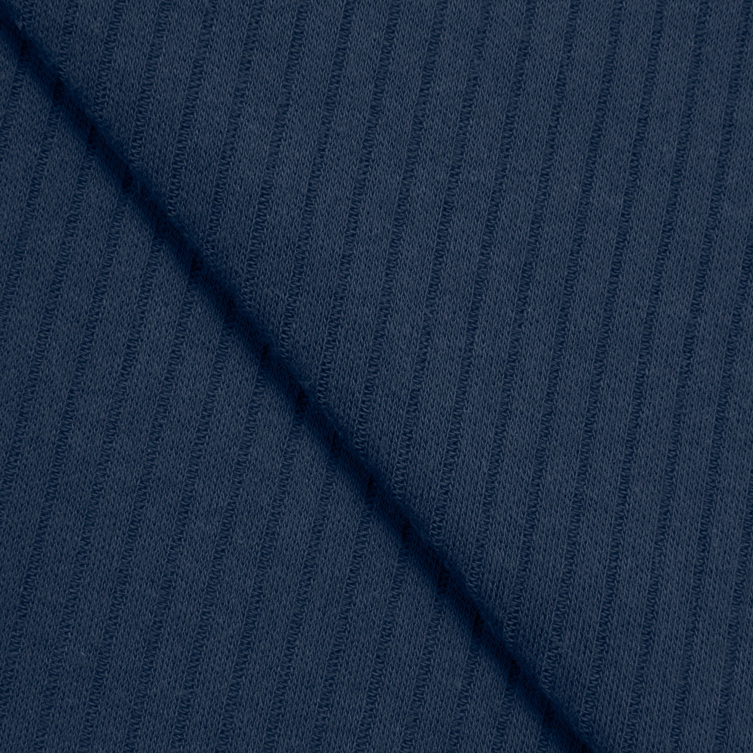 COTTON RIB KNIT FABRIC - DENIM BLUE - 170 GSM