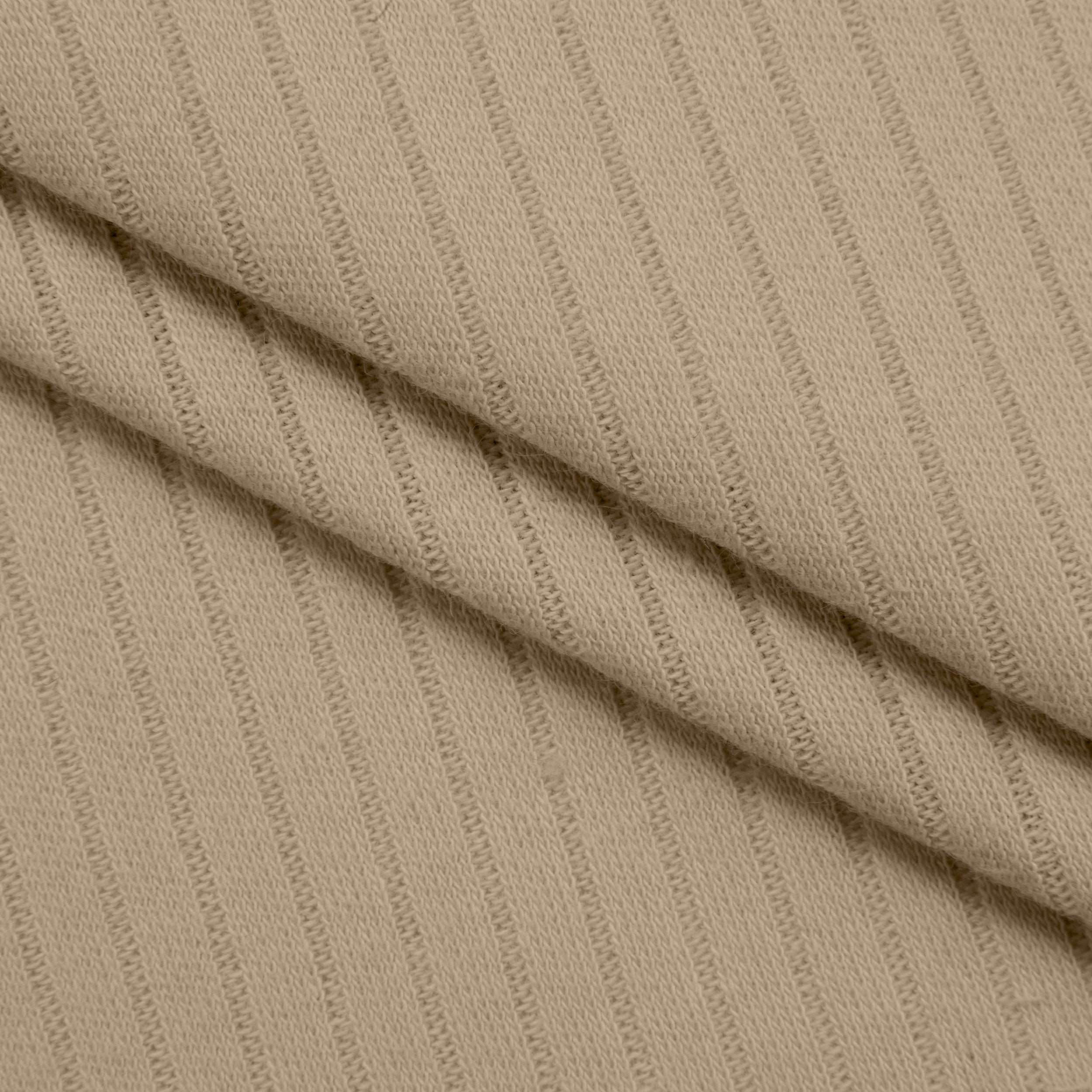 COTTON RIB KNIT FABRIC - LATTE - 170 GSM
