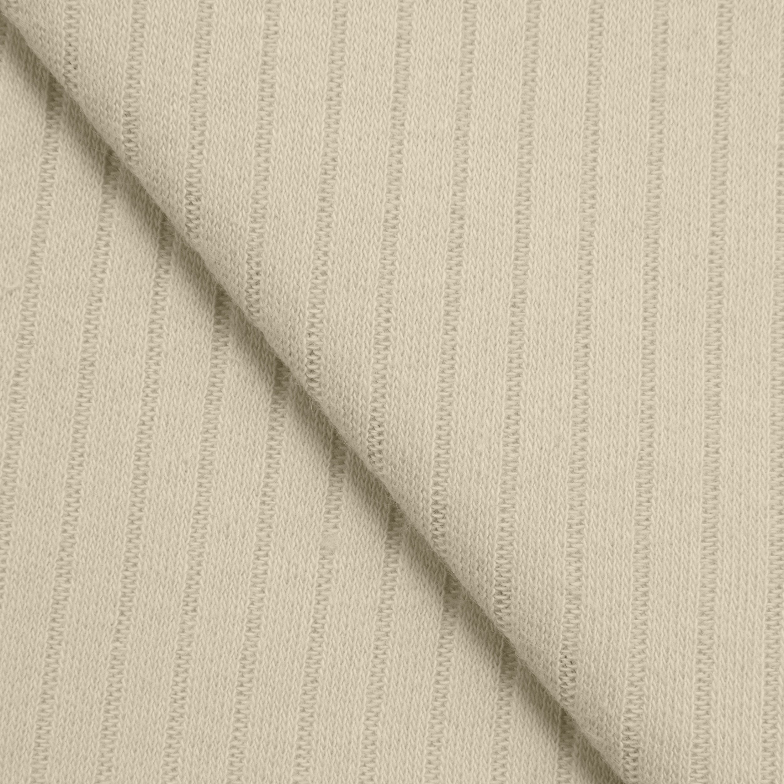 COTTON RIB KNIT FABRIC - CREAM PEARL - 170 GSM