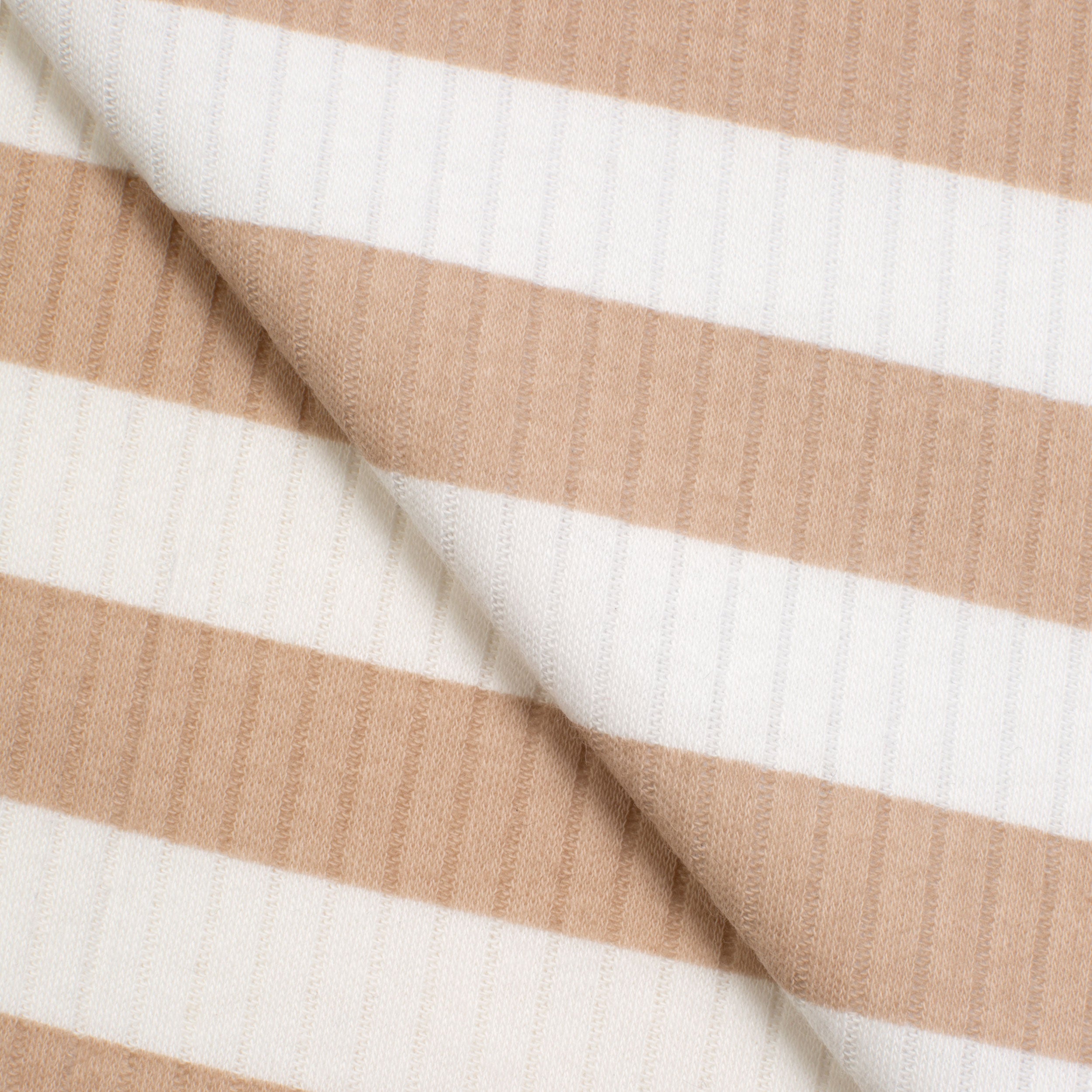 COTTON RIB KNIT FABRIC - STRIPES VARIANT B - 170 GSM