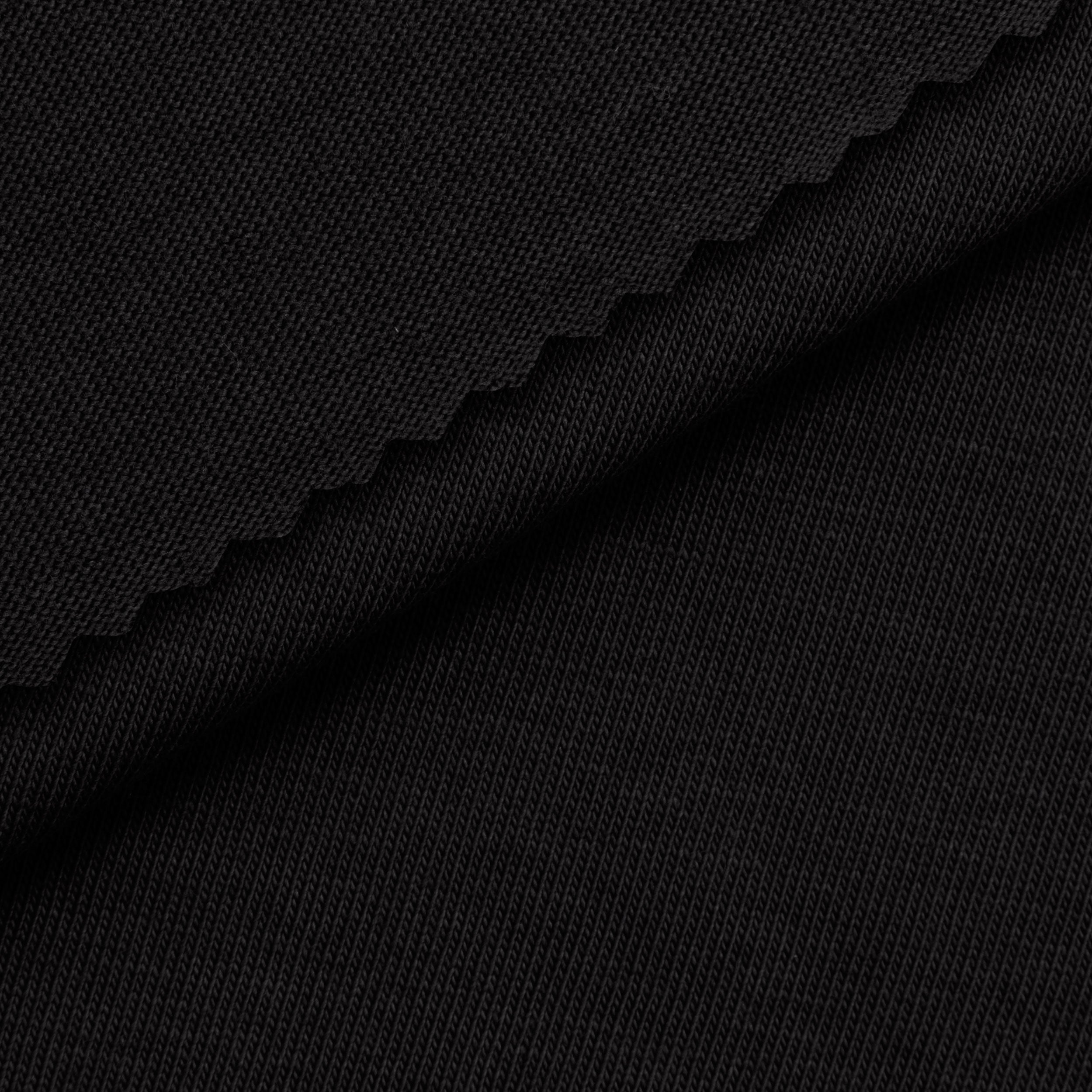 COTTON SINGLE JERSEY FABRIC - BLACK - 210 GSM
