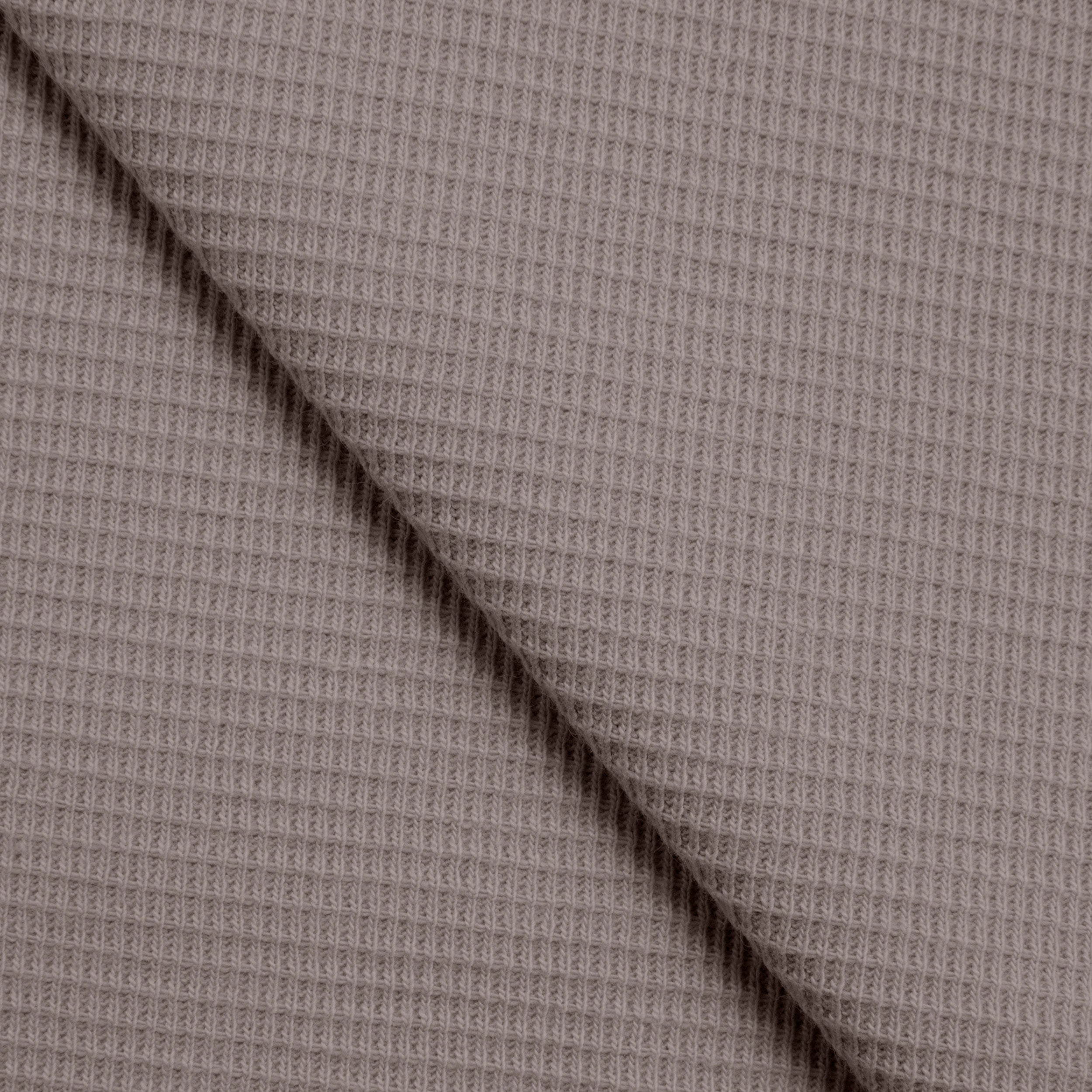 COTTON WAFFLE KNIT FABRIC - ALPACA - 200 GSM