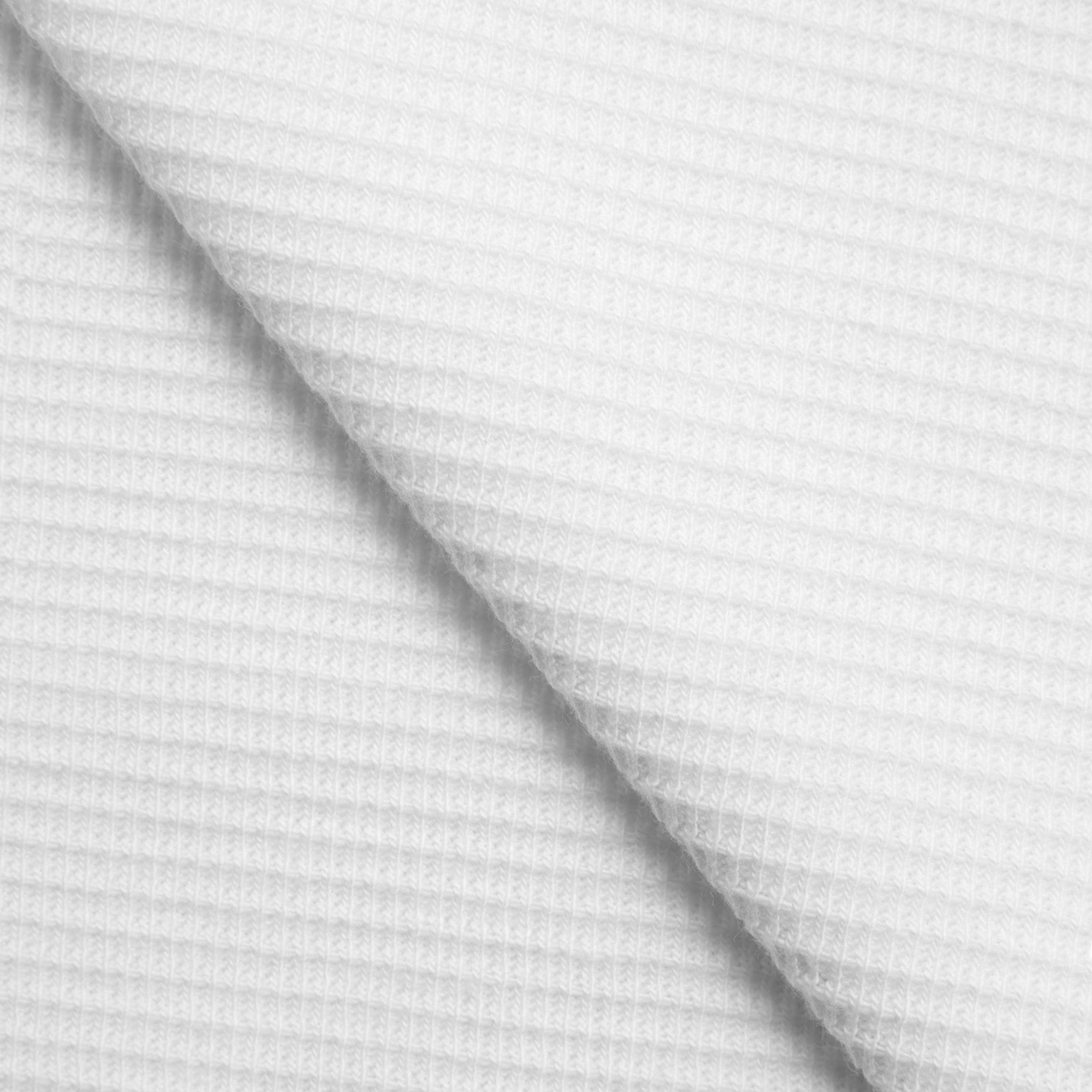 COTTON WAFFLE KNIT FABRIC - ECRU - 200 GSM