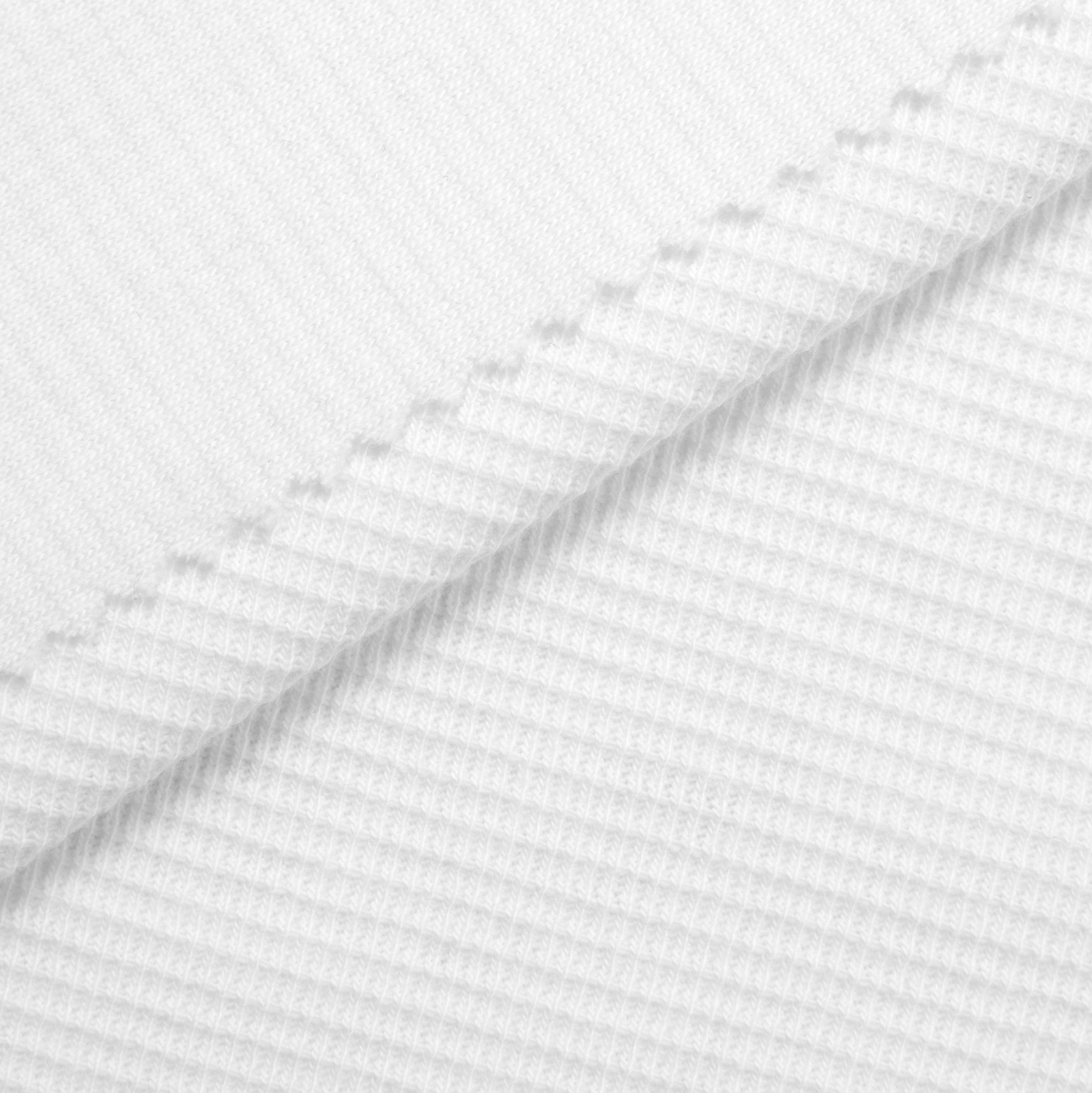 COTTON WAFFLE KNIT FABRIC - ECRU - 200 GSM