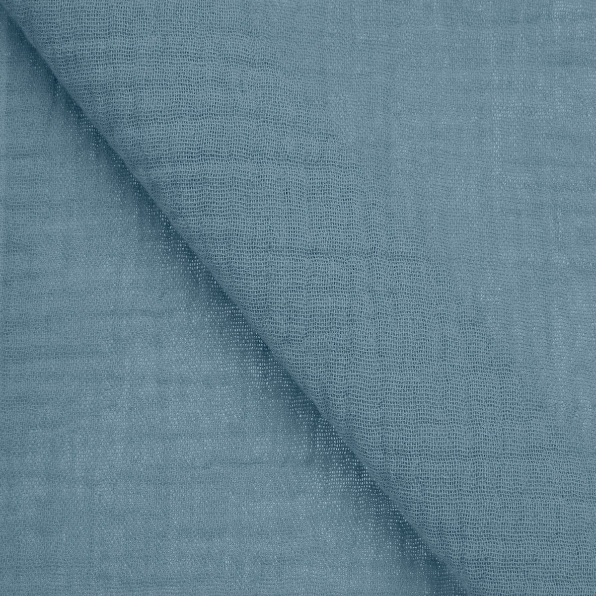 COTTON GAUZE FABRIC - MISTY BLUE - 120 GSM