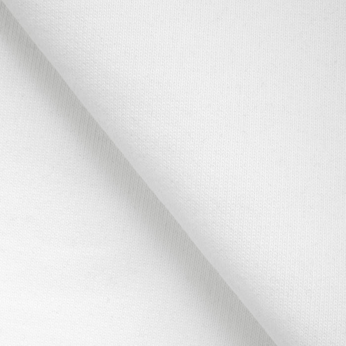 COTTON-POLYESTER FRENCH TERRY FABRIC - SNOW WHITE - 450 GSM