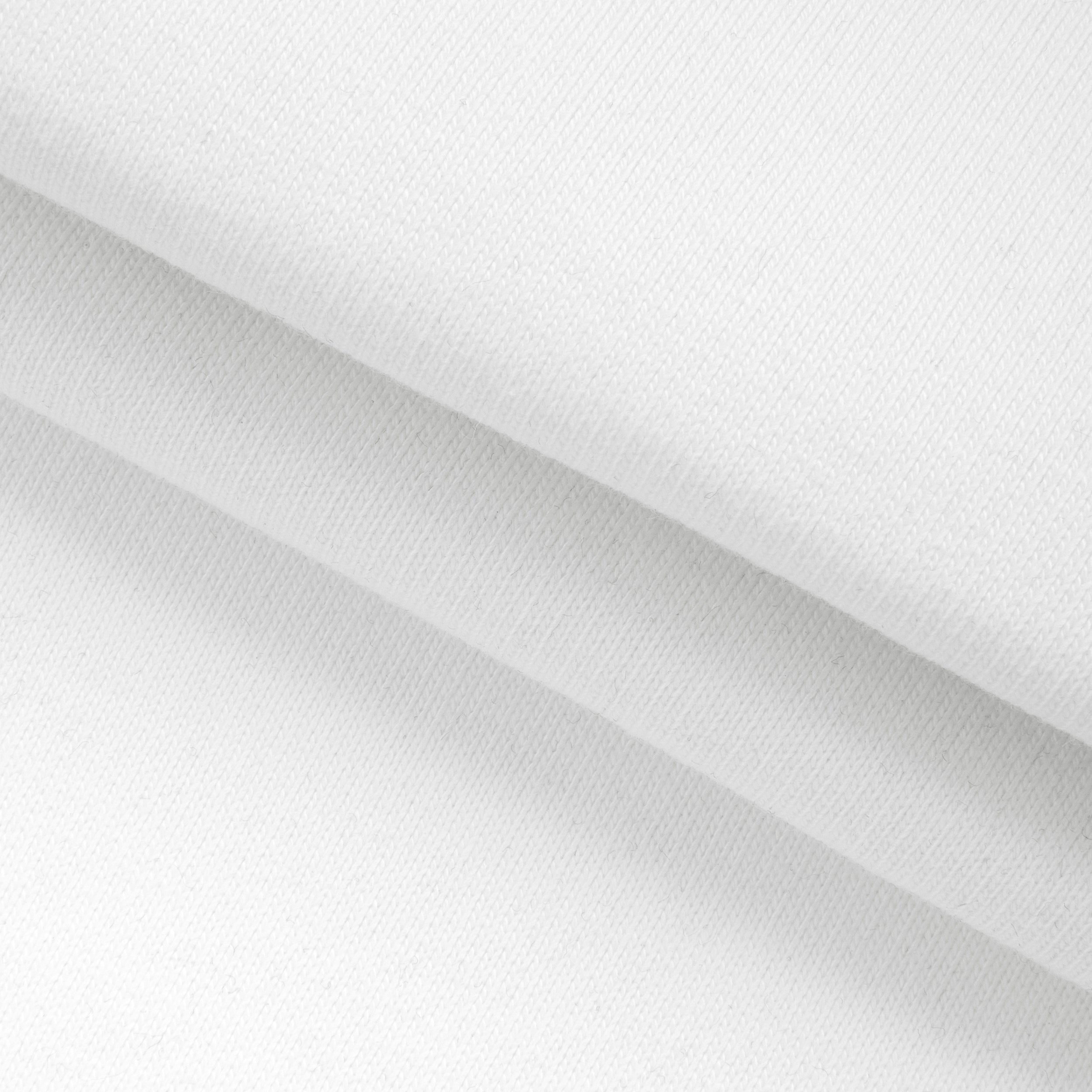 COTTON-POLYESTER FRENCH TERRY FABRIC - SNOW WHITE - 450 GSM