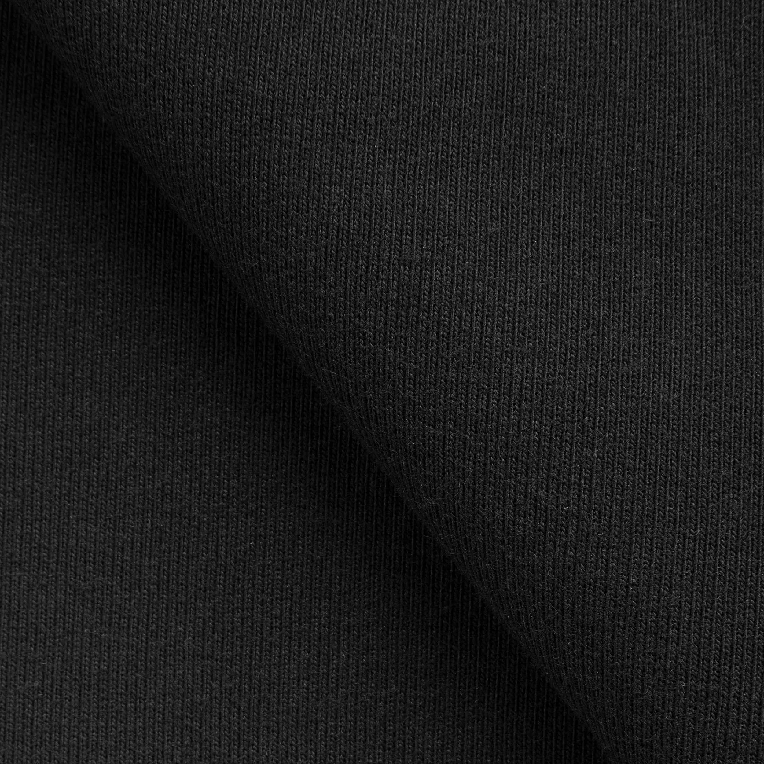 COTTON-POLYESTER FRENCH TERRY FABRIC - BLACK - 350 GSM