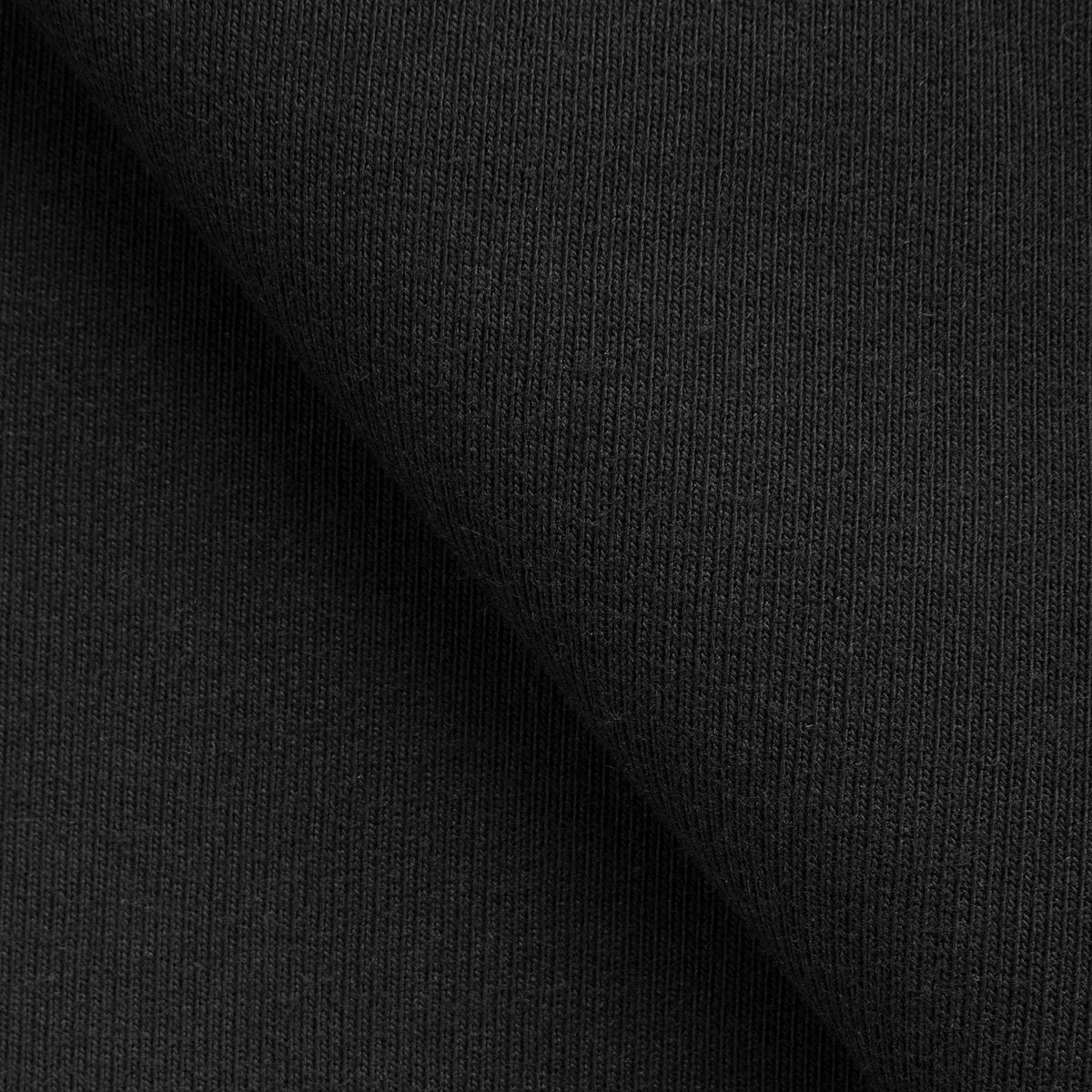 COTTON-POLYESTER FRENCH TERRY FABRIC - BLACK - 350 GSM