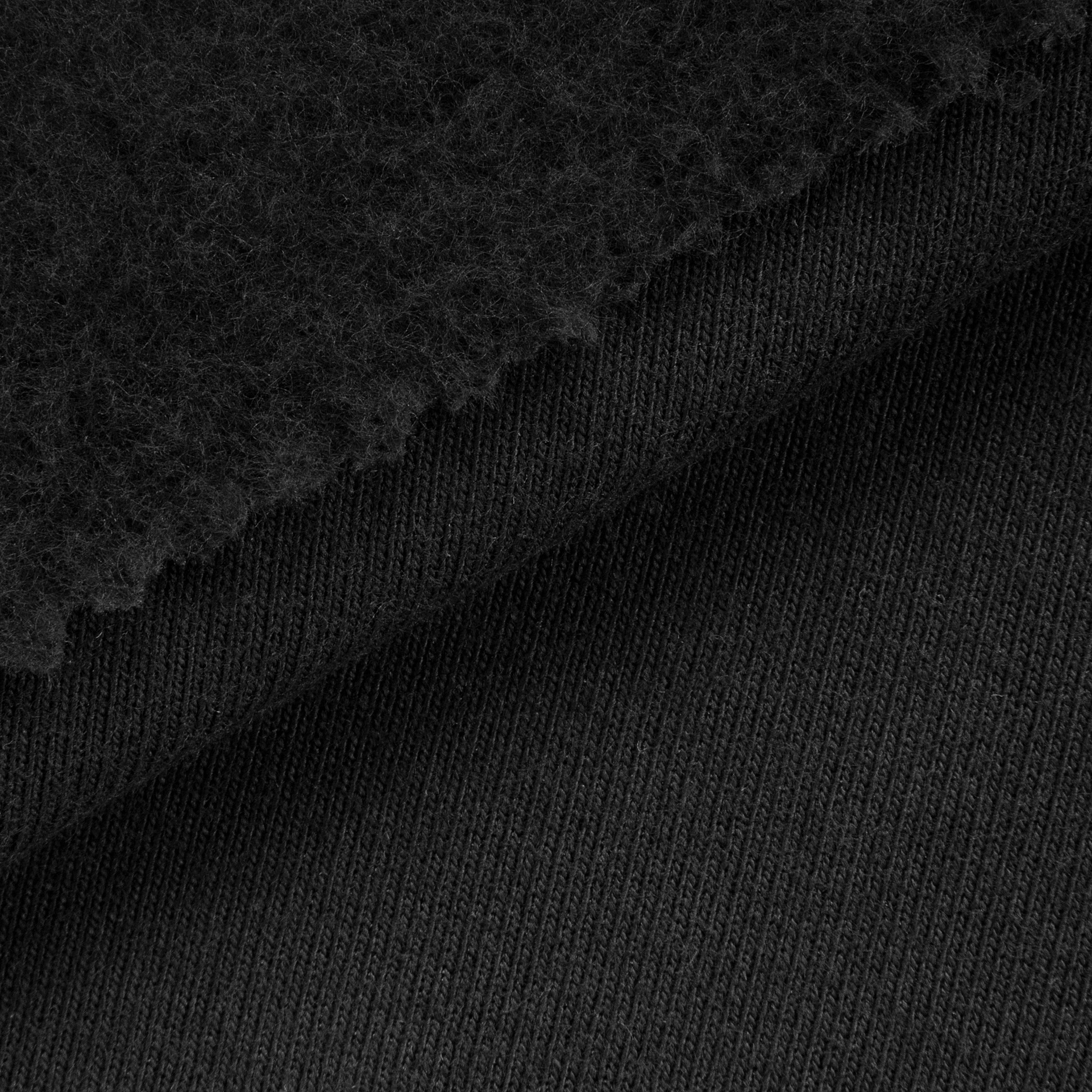COTTON-POLYESTER FRENCH TERRY FABRIC - BLACK - 350 GSM