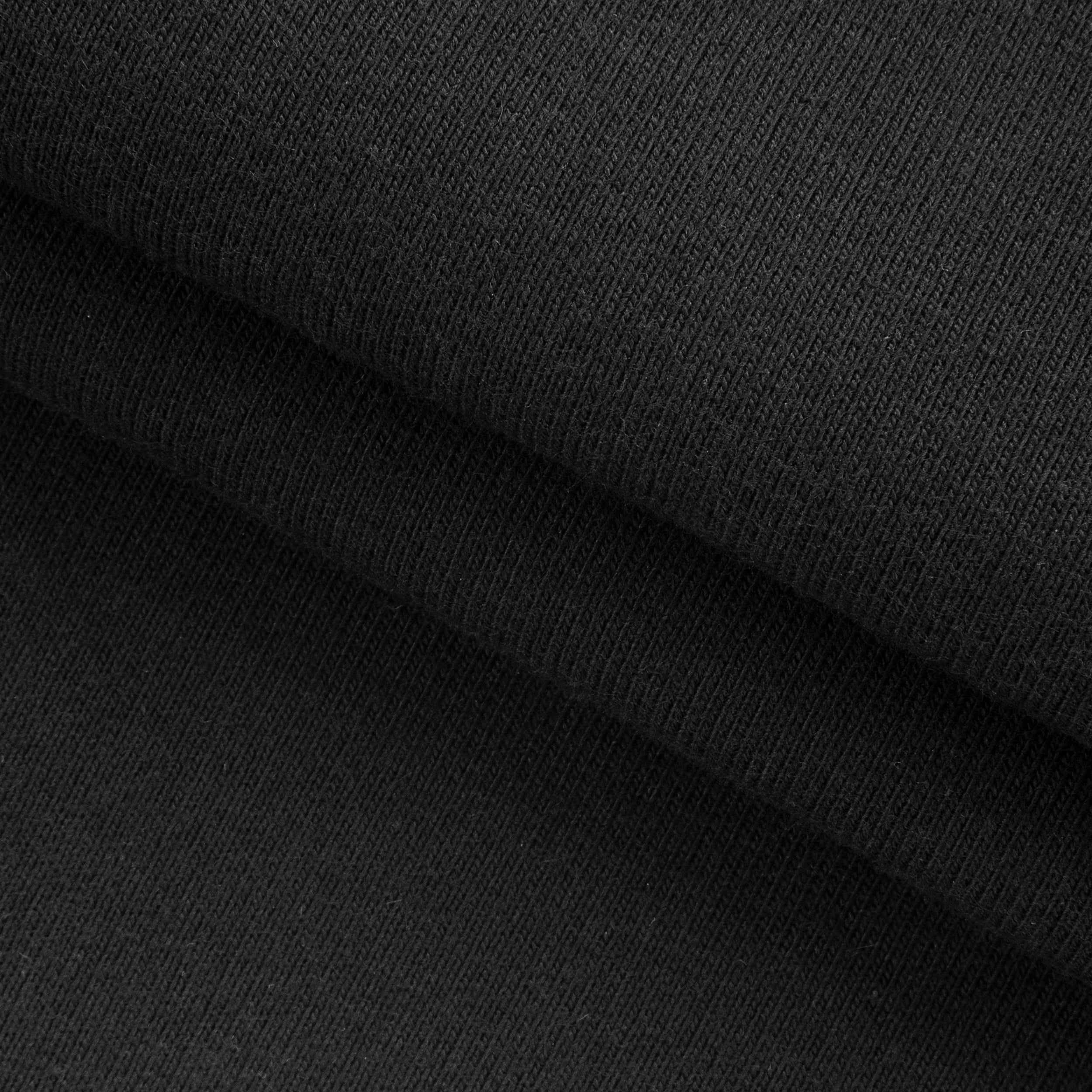 HEAVY COTTON-POLYESTER FRENCH TERRY FABRIC - BLACK - 450 GSM