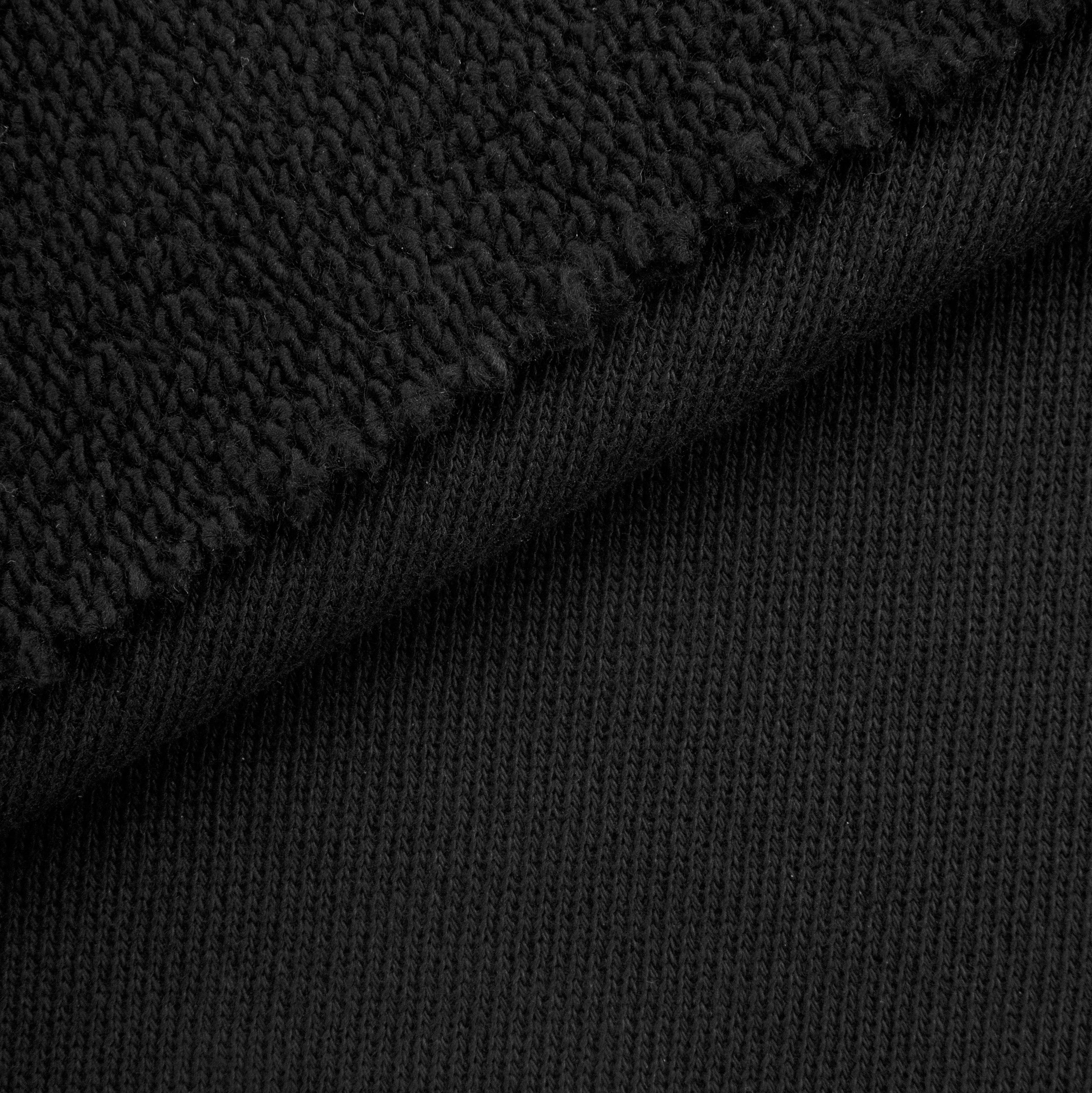 HEAVY DIAGONAL FRENCH TERRY - BLACK