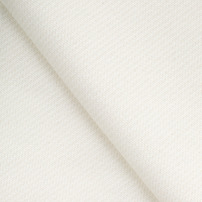 HEAVY COTTON DIAGONAL FRENCH TERRY FABRIC - SNOW WHITE - 450 GSM