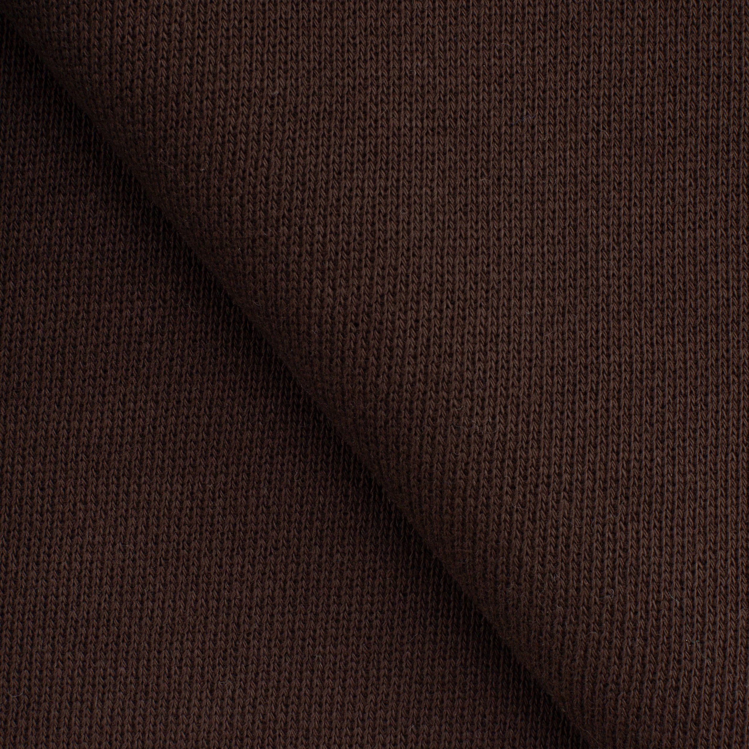 HEAVY COTTON DIAGONAL FRENCH TERRY FABRIC - COFFEE BROWN - 450 GSM