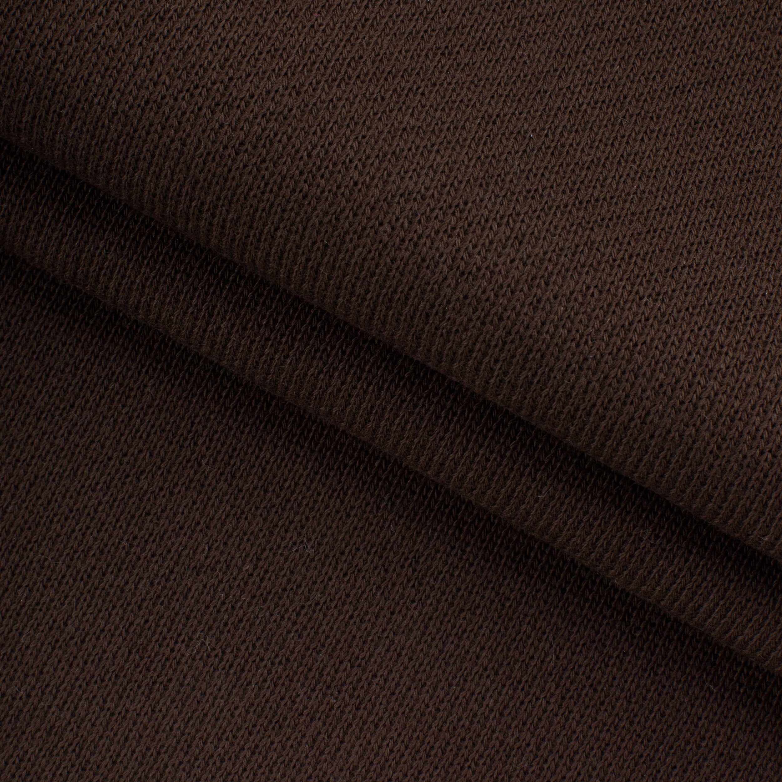 HEAVY COTTON DIAGONAL FRENCH TERRY FABRIC - COFFEE BROWN - 450 GSM