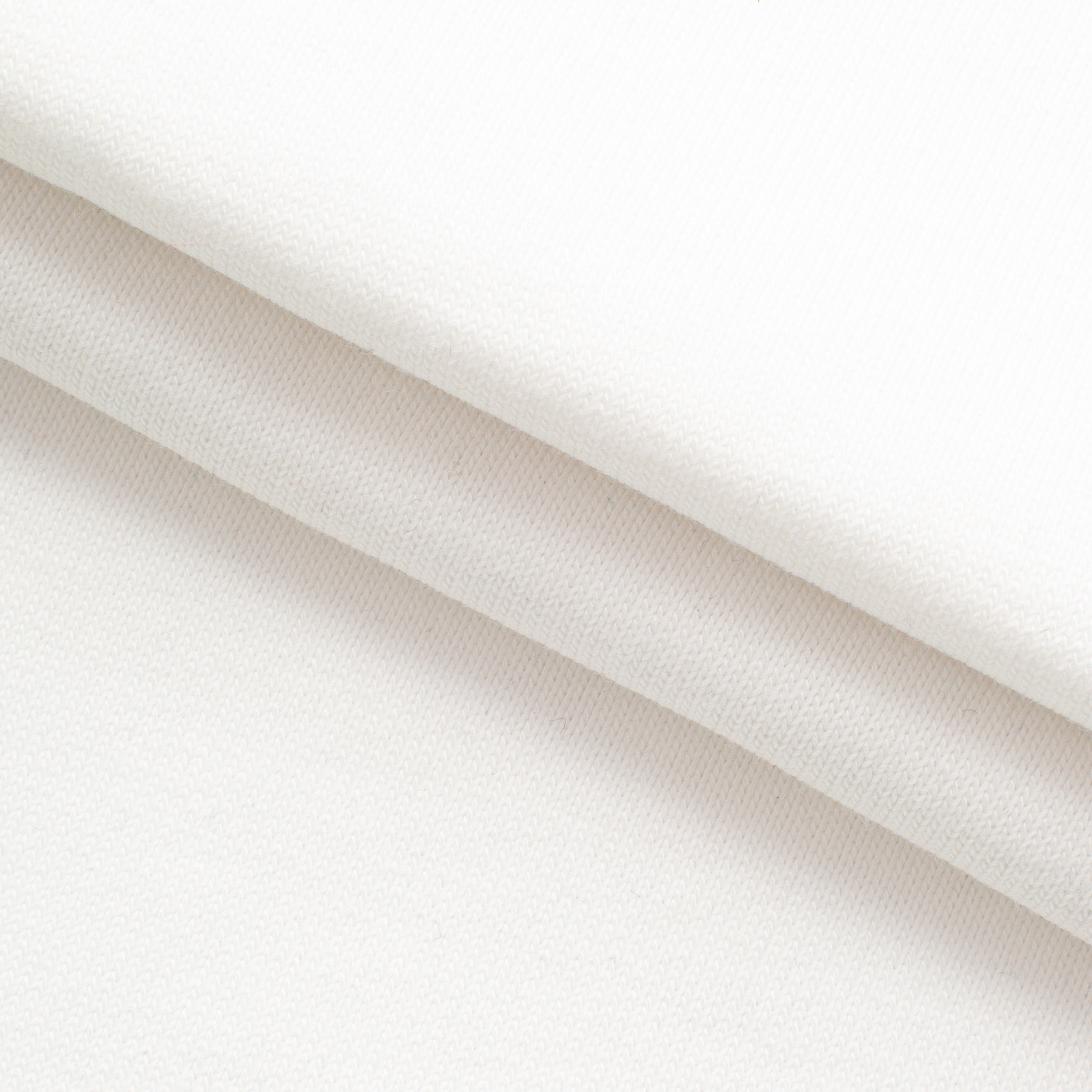 MID WEIGHT COTTON FRENCH TERRY - BRIGHT WHITE