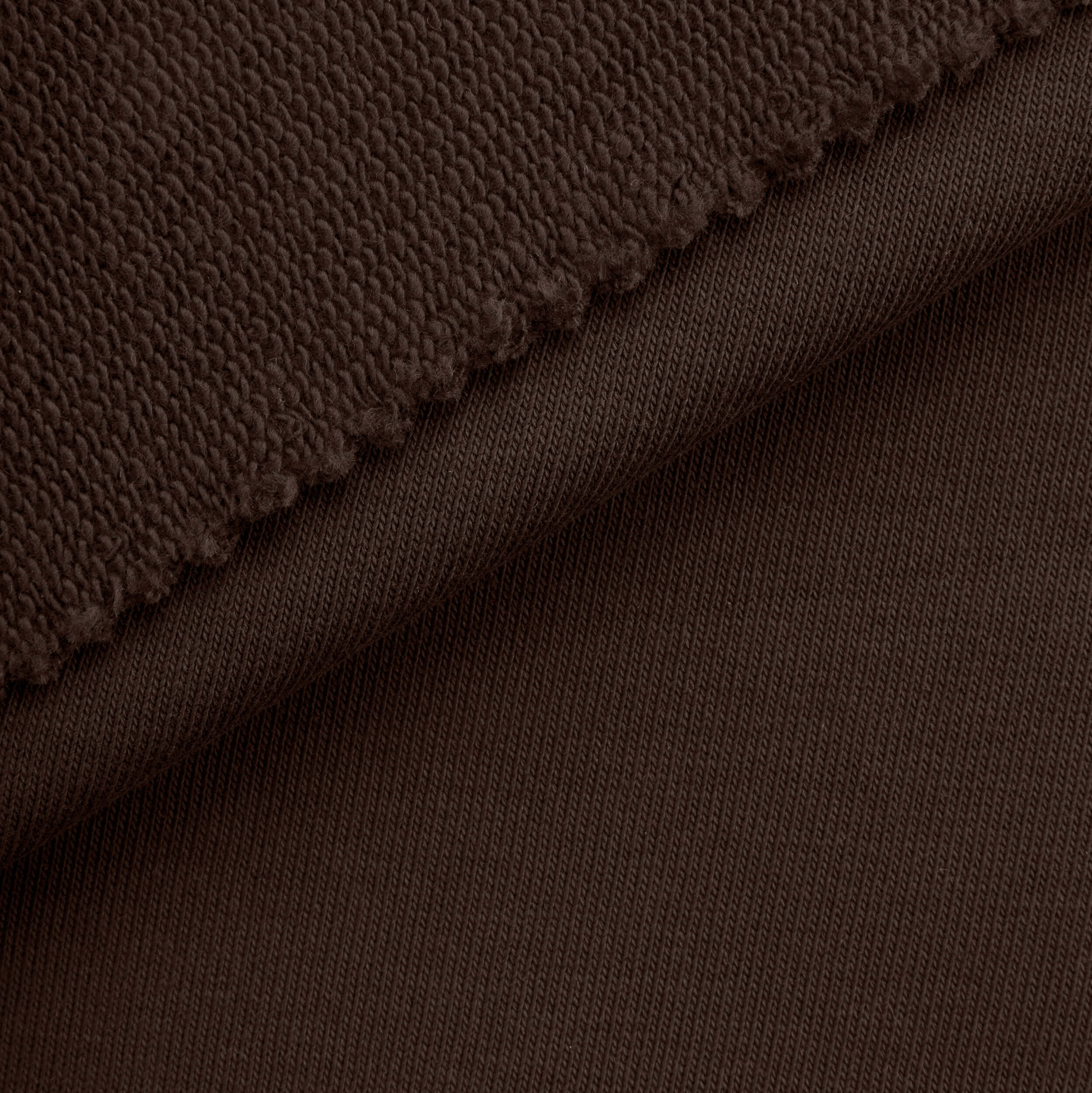 MID WEIGHT COTTON FRENCH TERRY - COFFEE BEAN