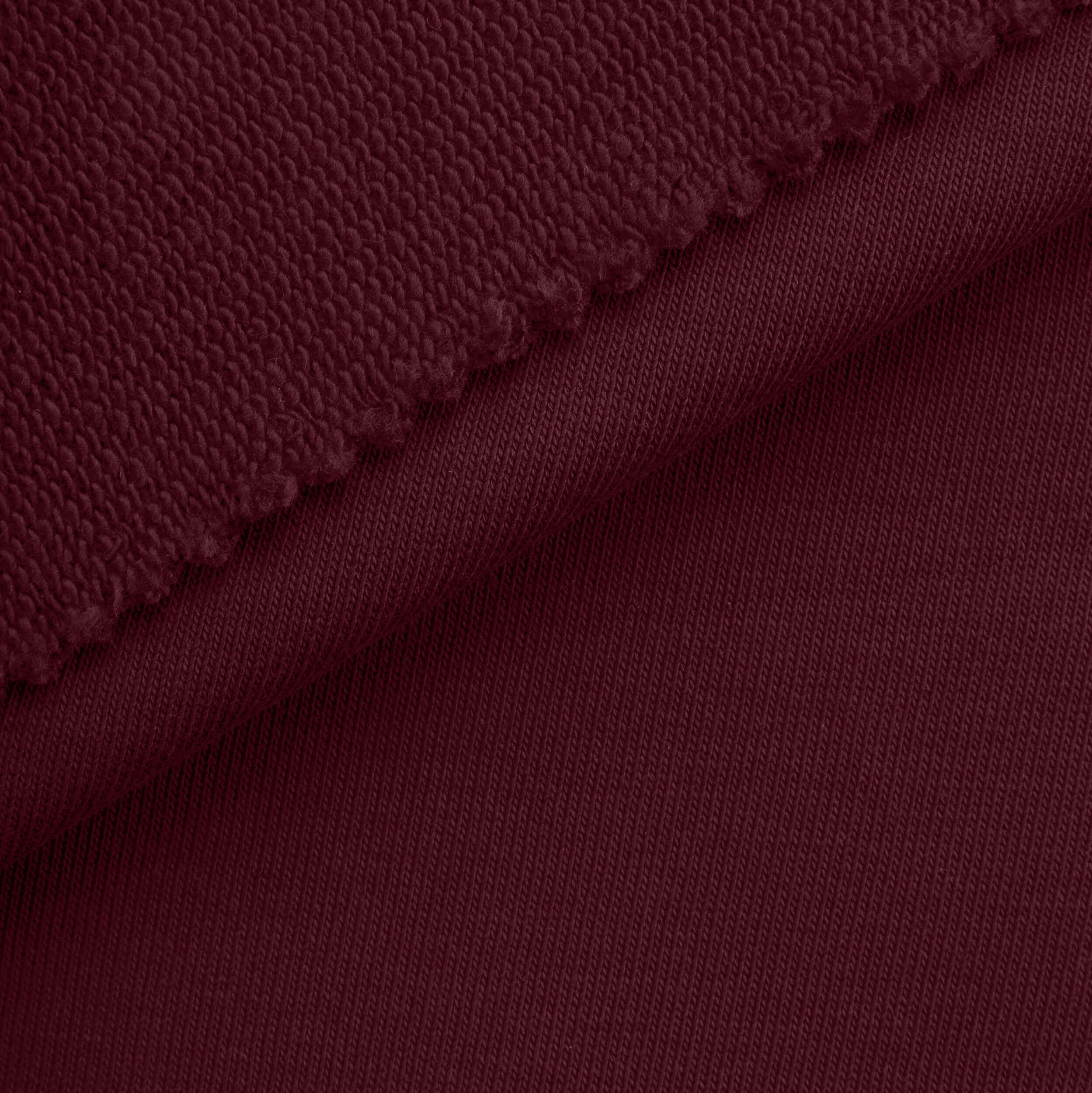 MID WEIGHT COTTON FRENCH TERRY - CORDOVAN