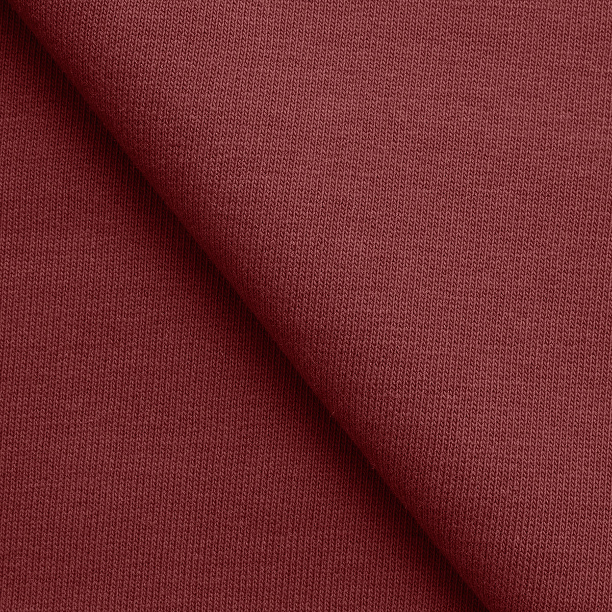 MID WEIGHT COTTON FRENCH TERRY - CORDOVAN
