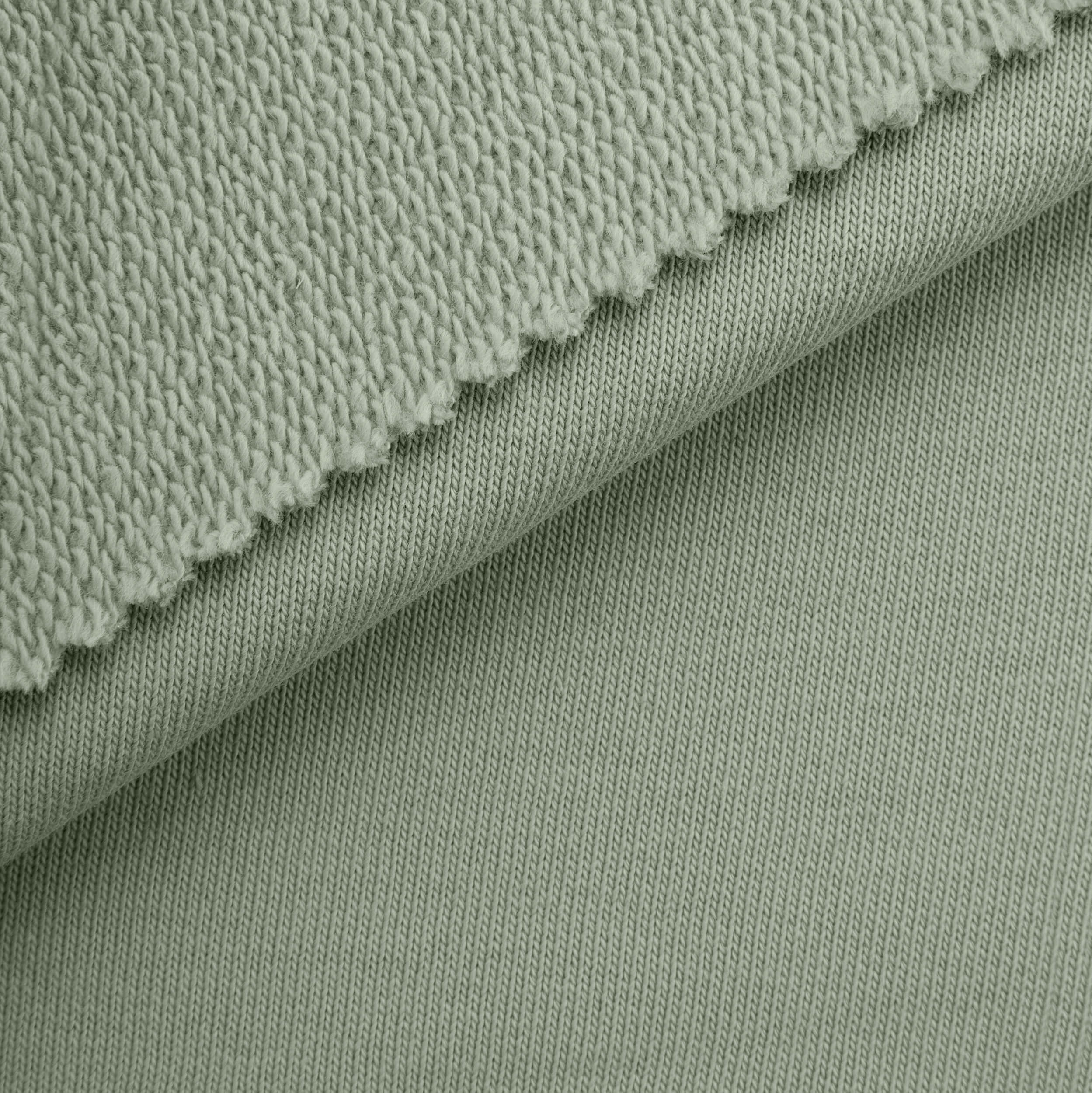 MID WEIGHT COTTON FRENCH TERRY - SEAGRASS