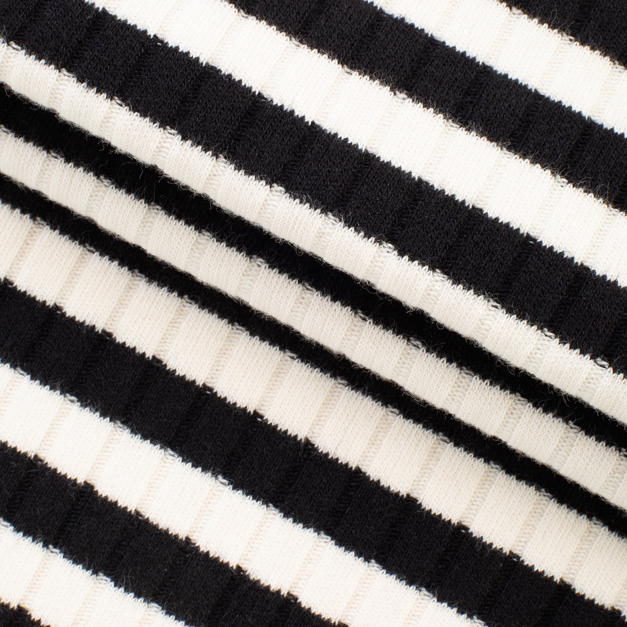 COTTON RIB STRIPES - STRIPES WASHED BLACK