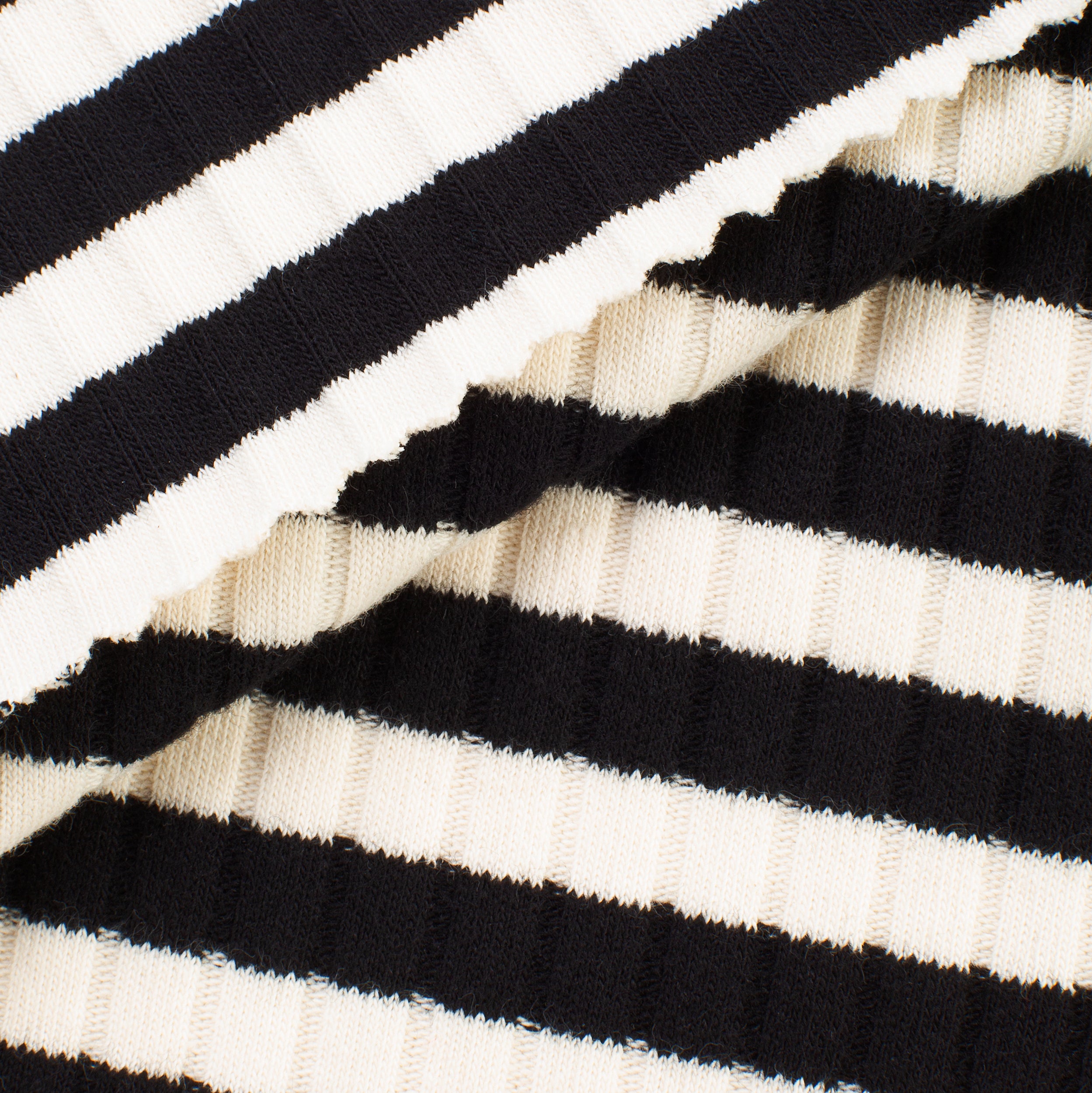 COTTON RIB STRIPES - STRIPES WASHED BLACK