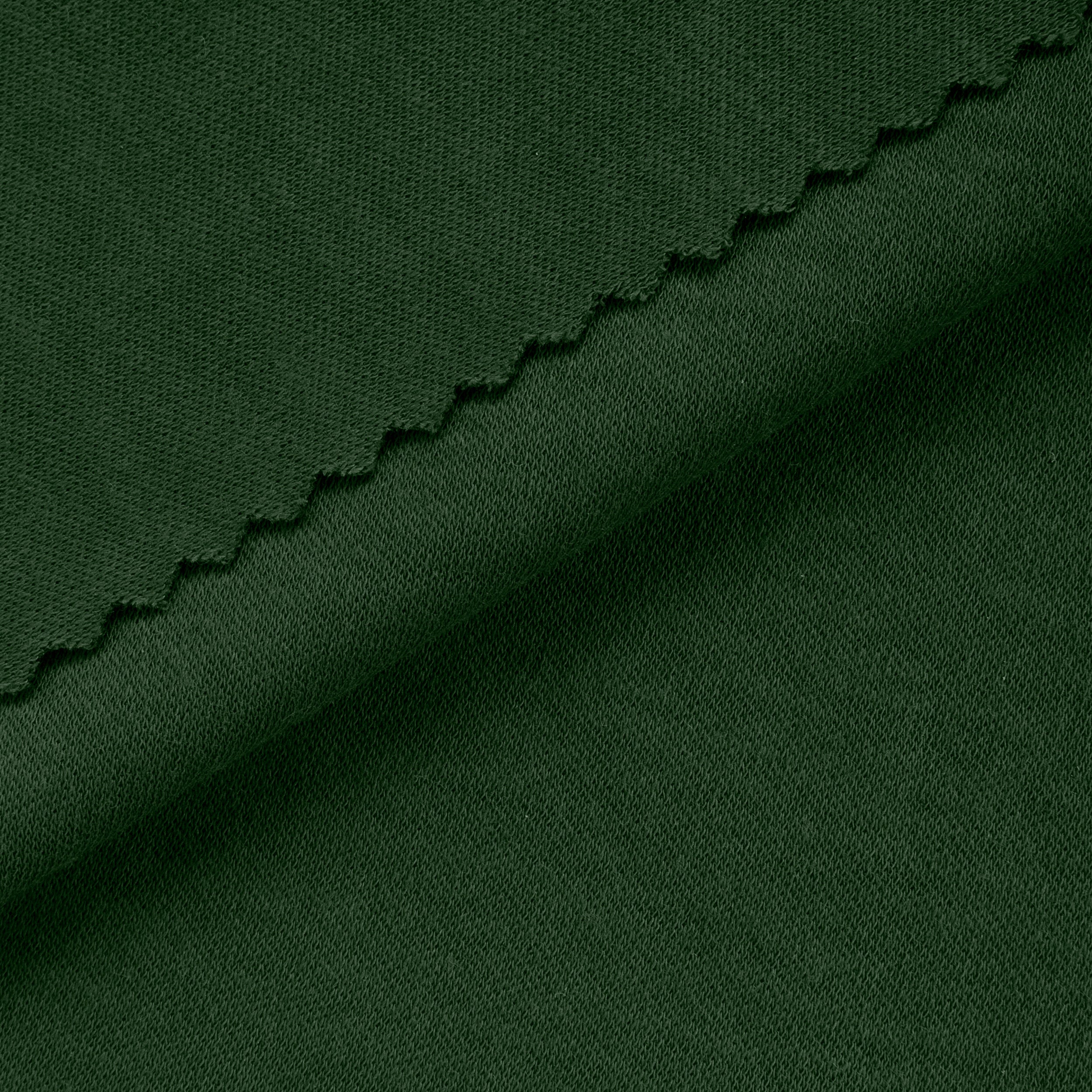 COTTON INTERLOCK KNIT FABRIC - FOREST GREEN - 135 GSM