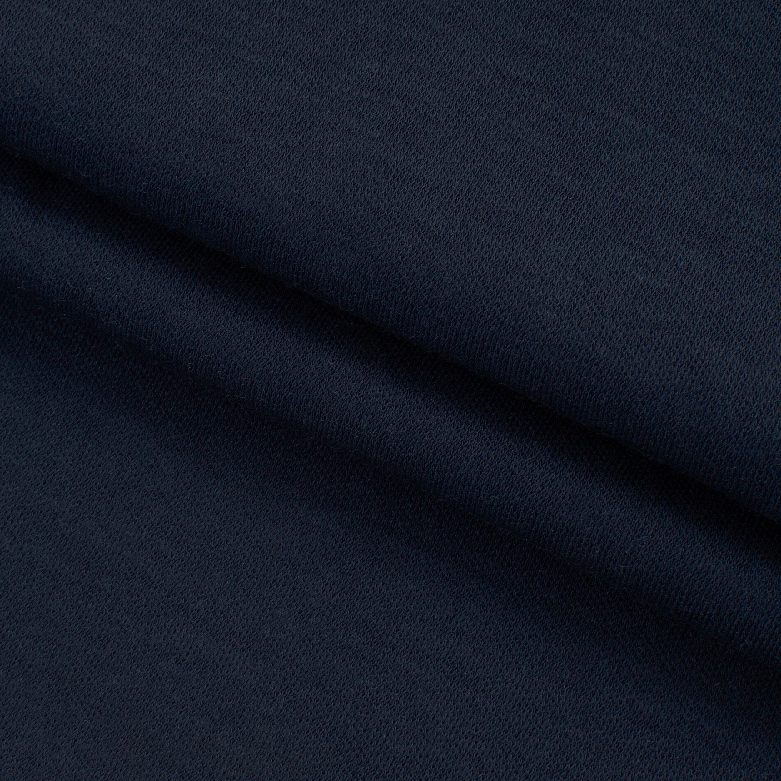 COTTON INTERLOCK KNIT FABRIC - NAVY BLUE - 135 GSM