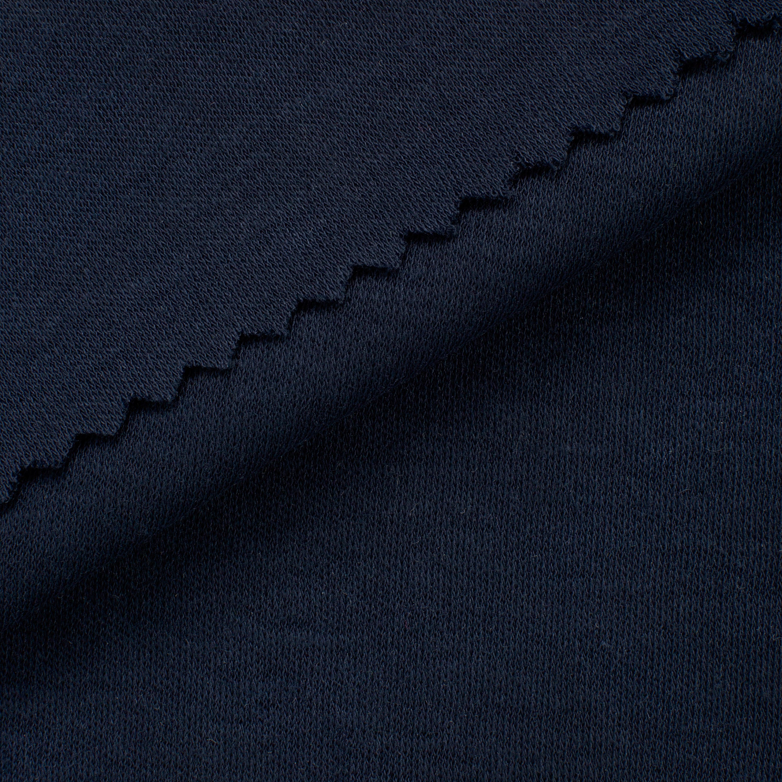 COTTON INTERLOCK KNIT FABRIC - NAVY BLUE - 135 GSM