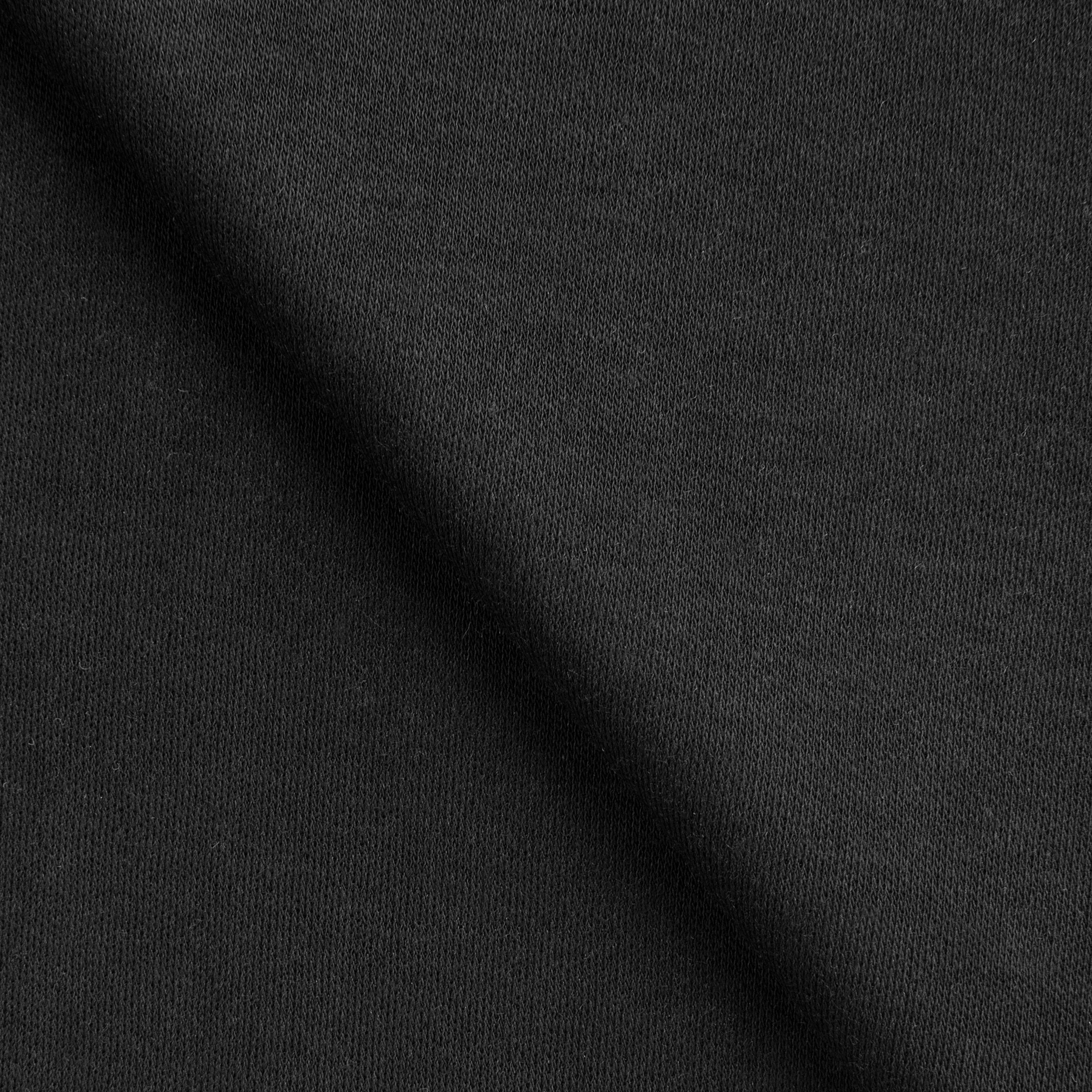 COTTON INTERLOCK KNIT FABRIC - DEEP BLACK - 145 GSM