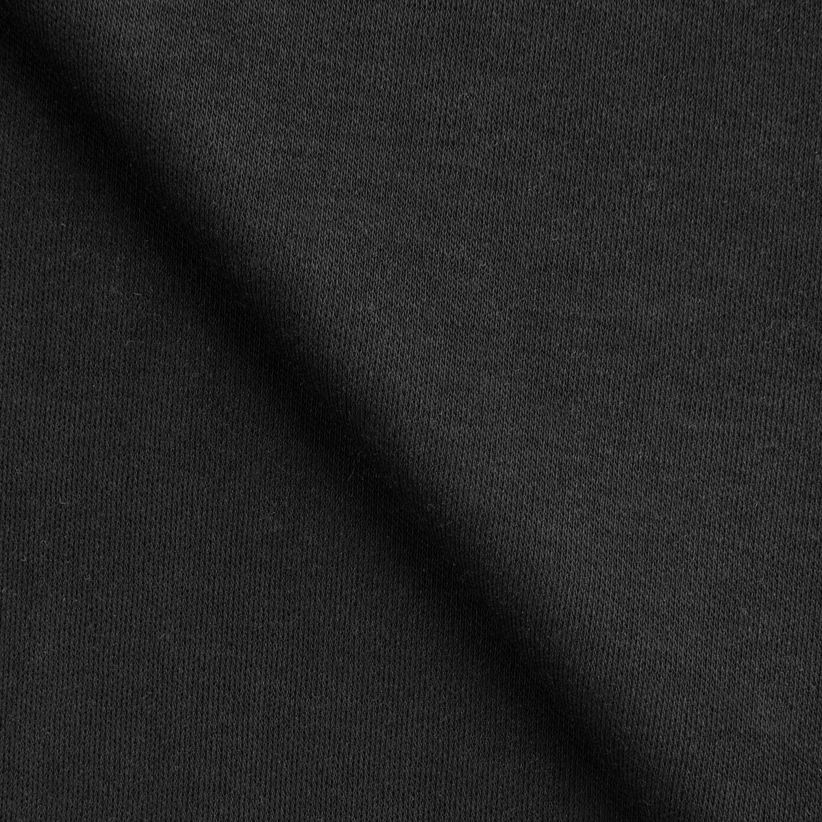 COTTON INTERLOCK KNIT FABRIC - DEEP BLACK - 145 GSM