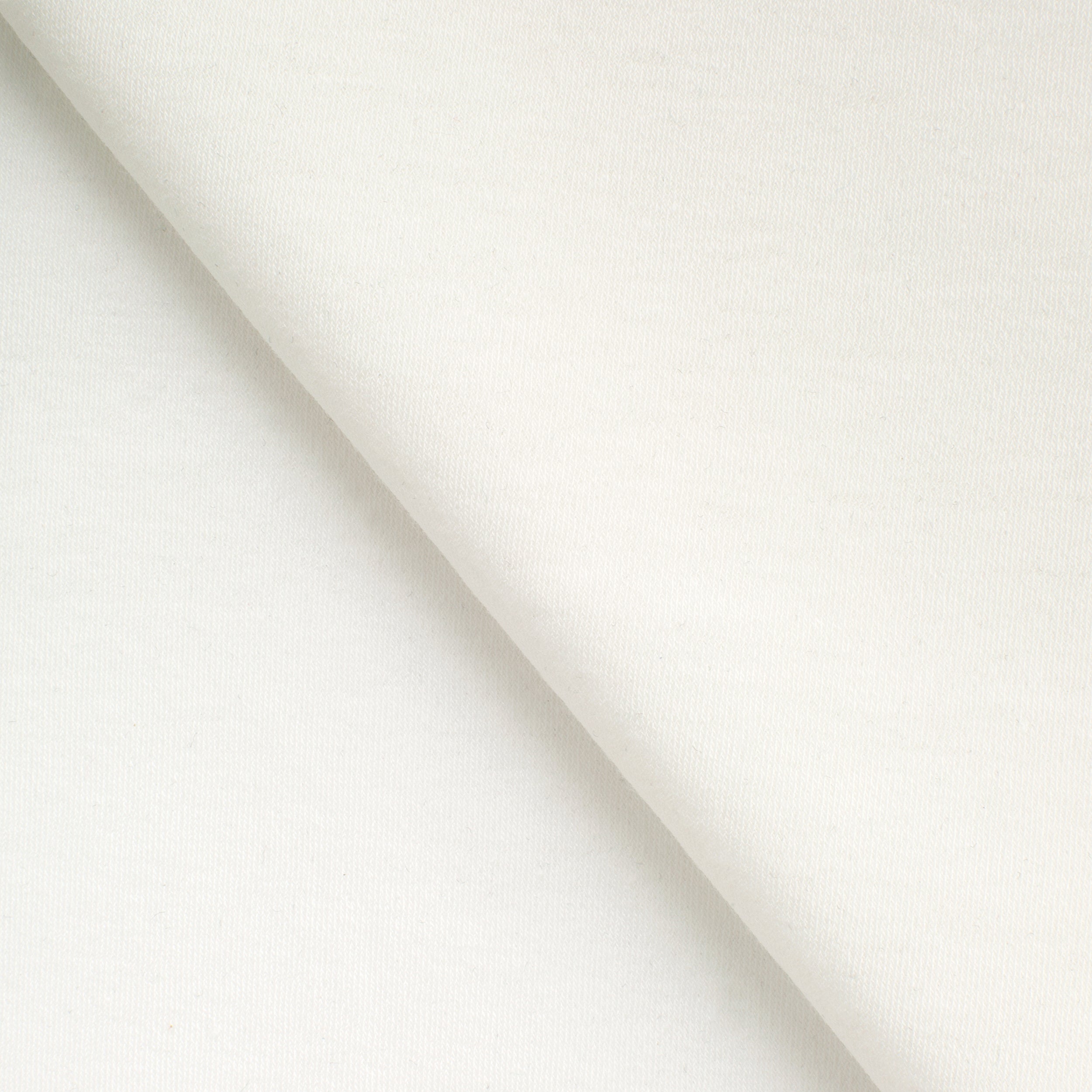COTTON INTERLOCK KNIT FABRIC WITH ELASTANE - COCONUT WHITE - 175 GSM