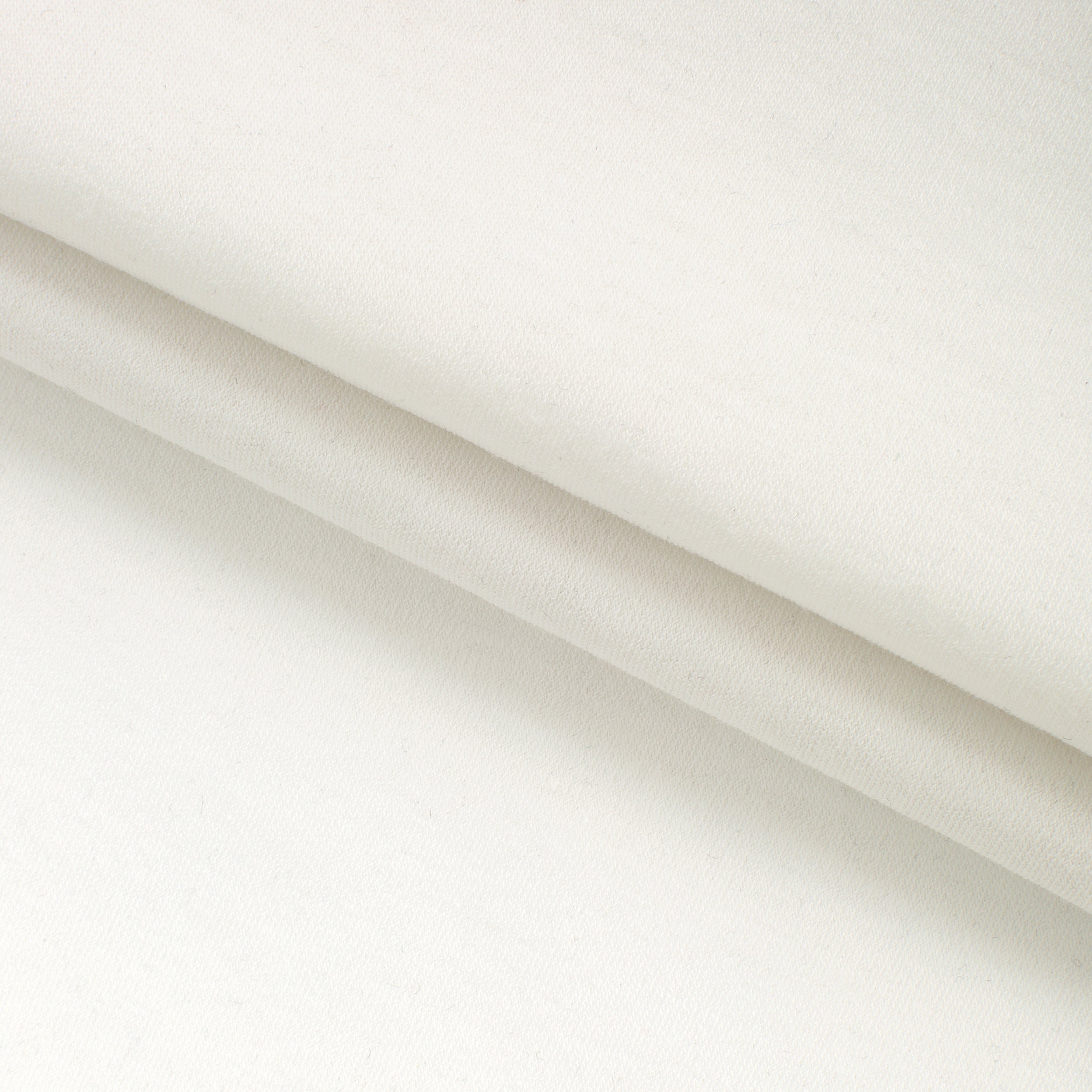 COTTON INTERLOCK KNIT FABRIC WITH ELASTANE - COCONUT WHITE - 175 GSM