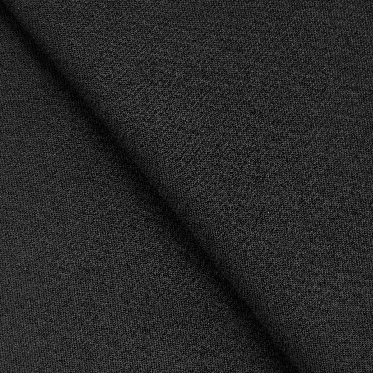 COTTON INTERLOCK KNIT FABRIC WITH ELASTANE - DEEP BLACK - 175 GSM