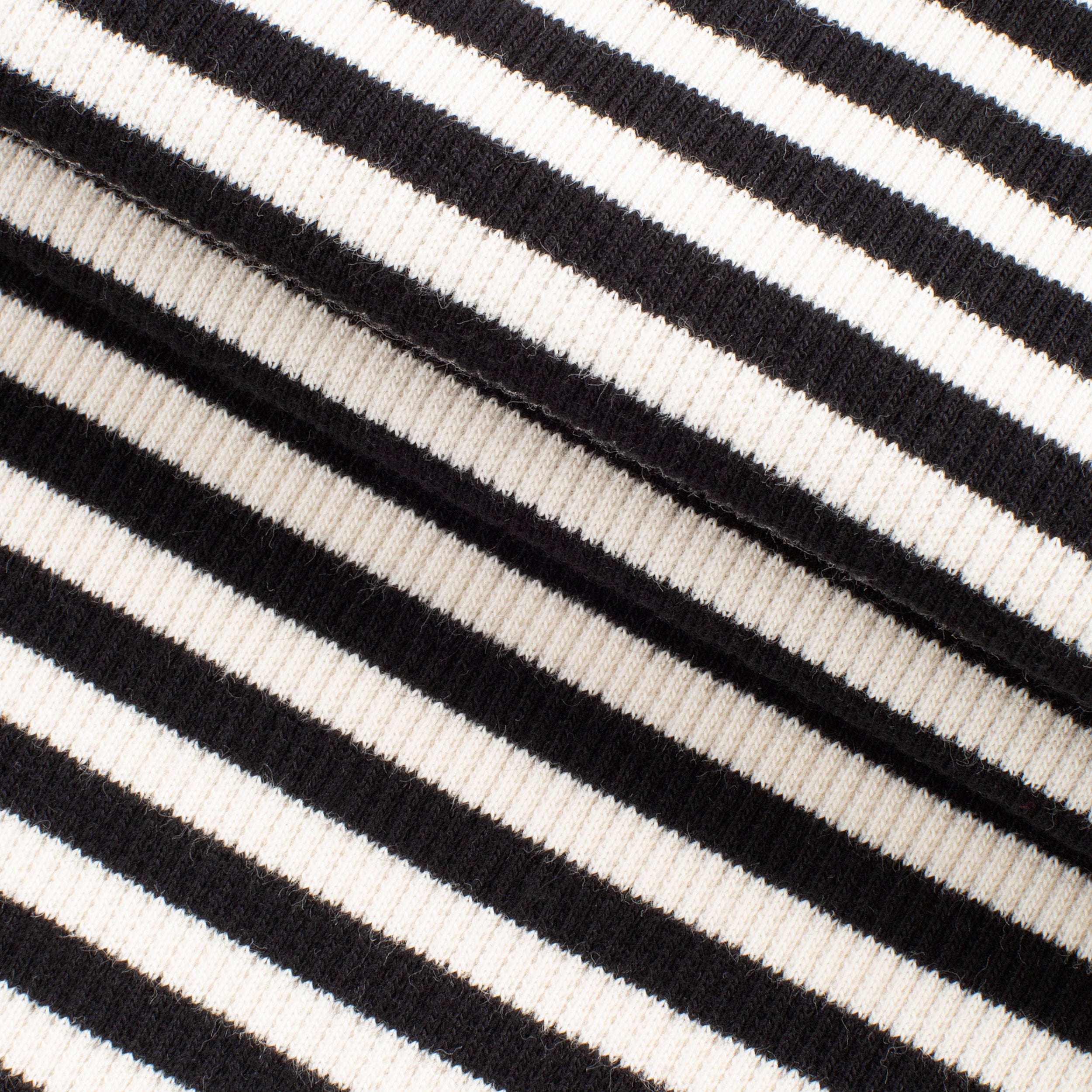 COTTON 2X1 RIB KNIT FABRIC WITH ELASTANE - WASHED BLACK STRIPES - 250 GSM